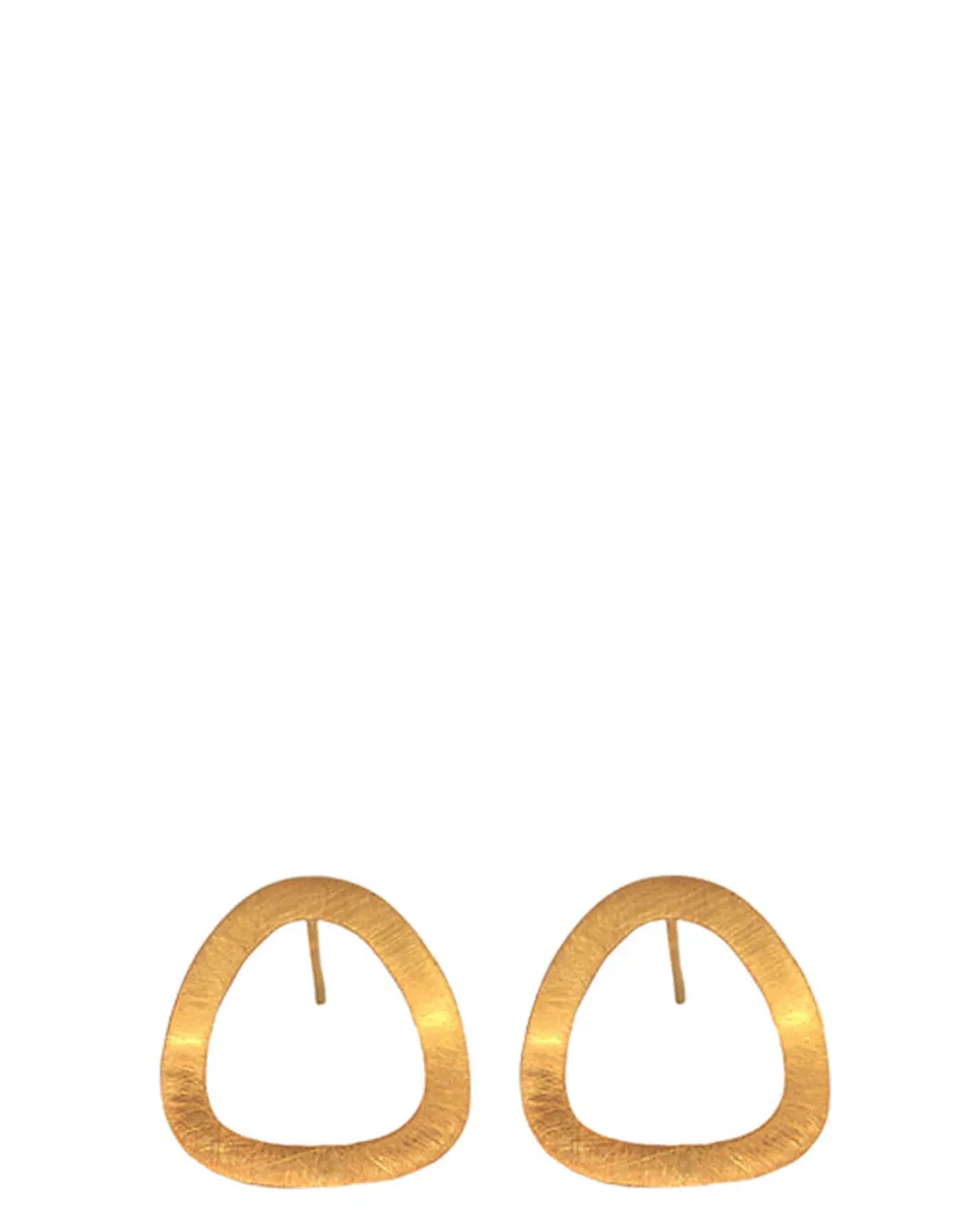 amna shariff Gold Plated Textured Triangle Posts cult store pk women karachi pakistan jewllery