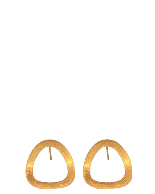 amna shariff Gold Plated Textured Triangle Posts cult store pk women karachi pakistan jewllery