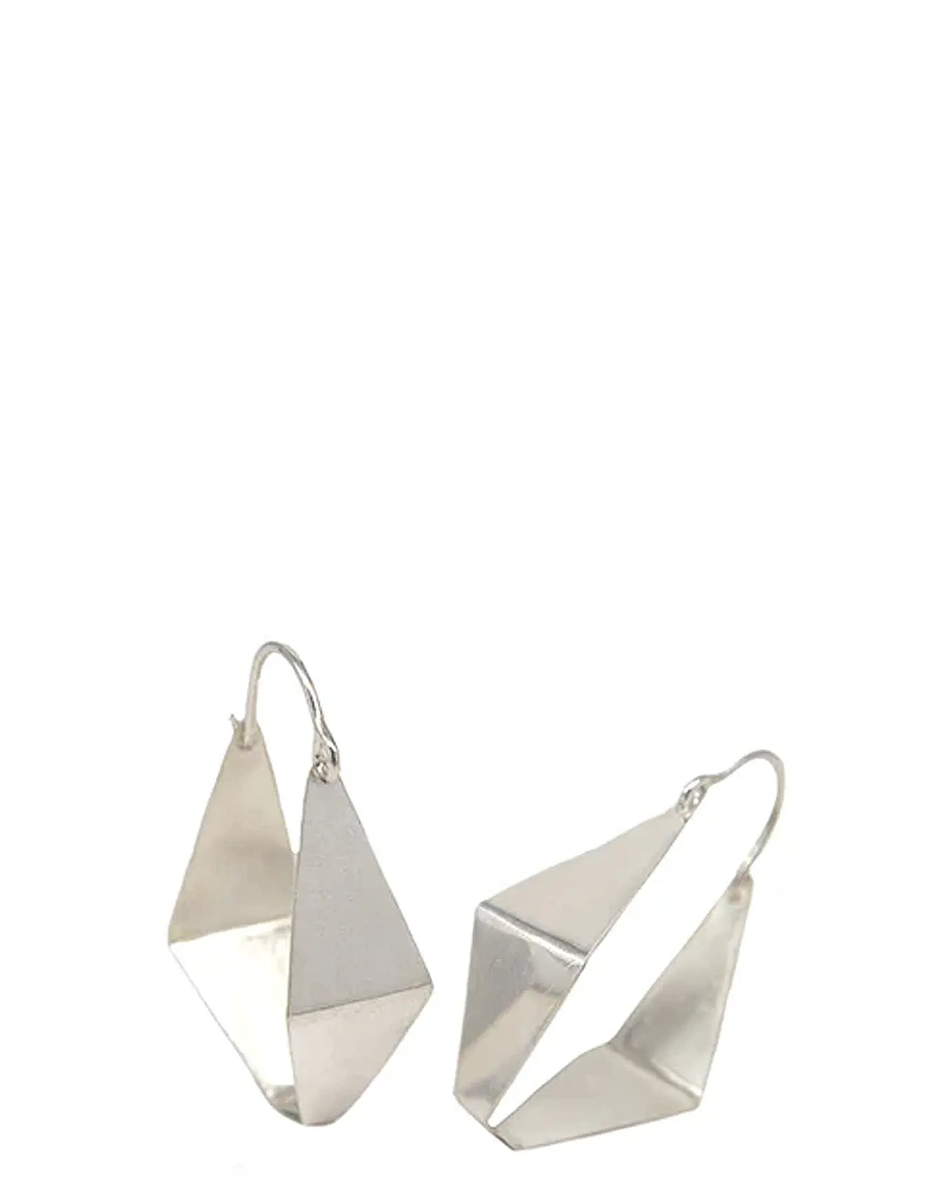 Amna Shariff Silver Silver Origami Earrings - CULT - haider