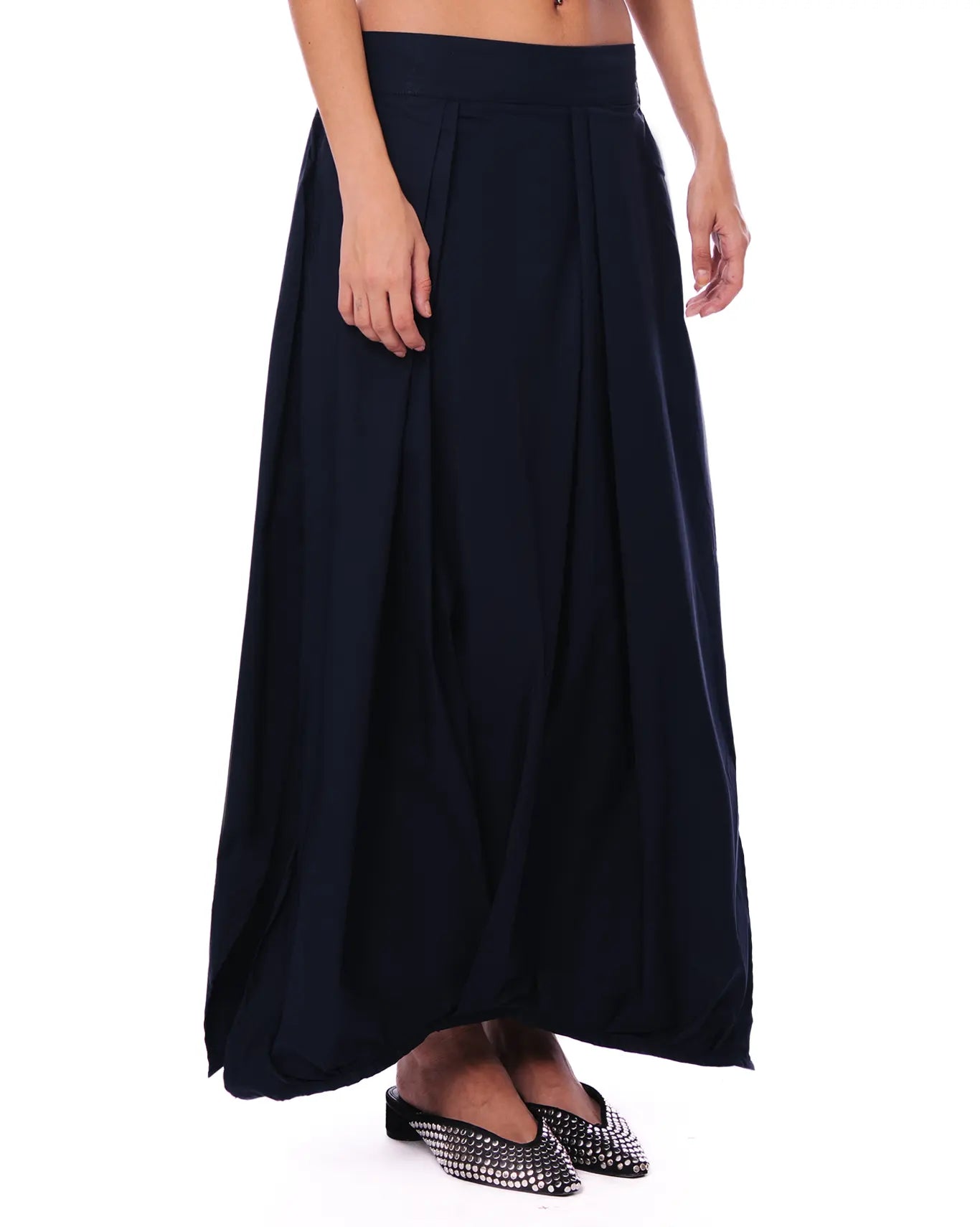 Baro Studio Navy Blue Navy Balloon Skirt - CULT - haider