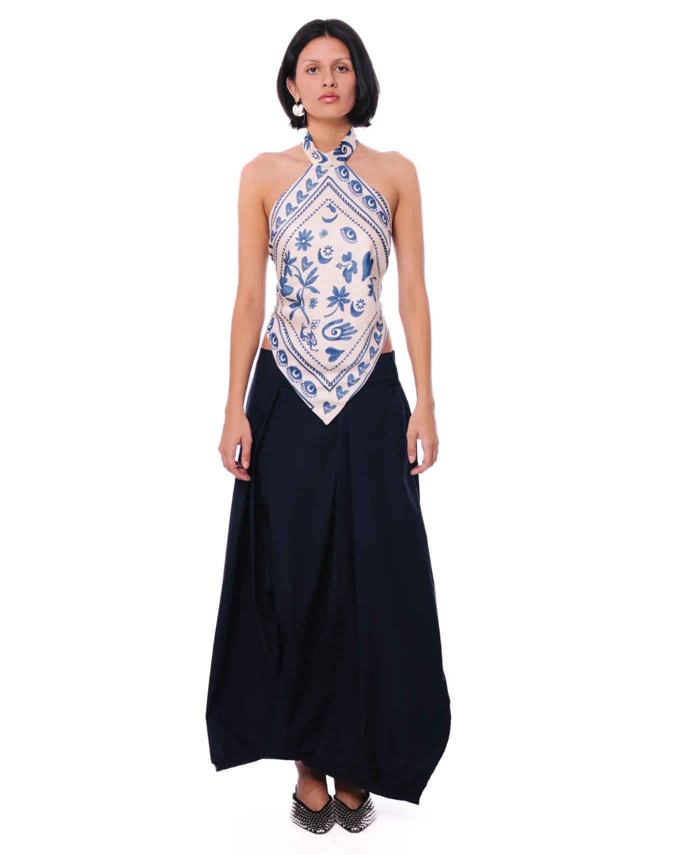 baro studio Navy Balloon Skirt cult store pakistan women