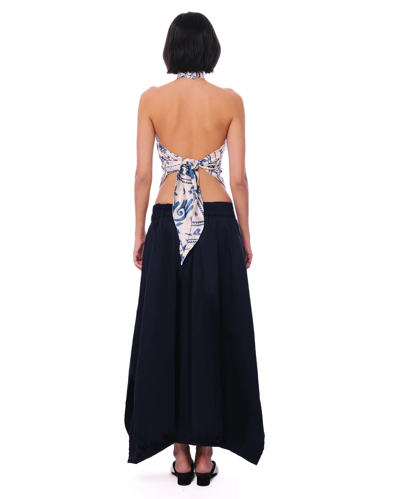 Baro Studio Navy Blue Navy Balloon Skirt - CULT - haider