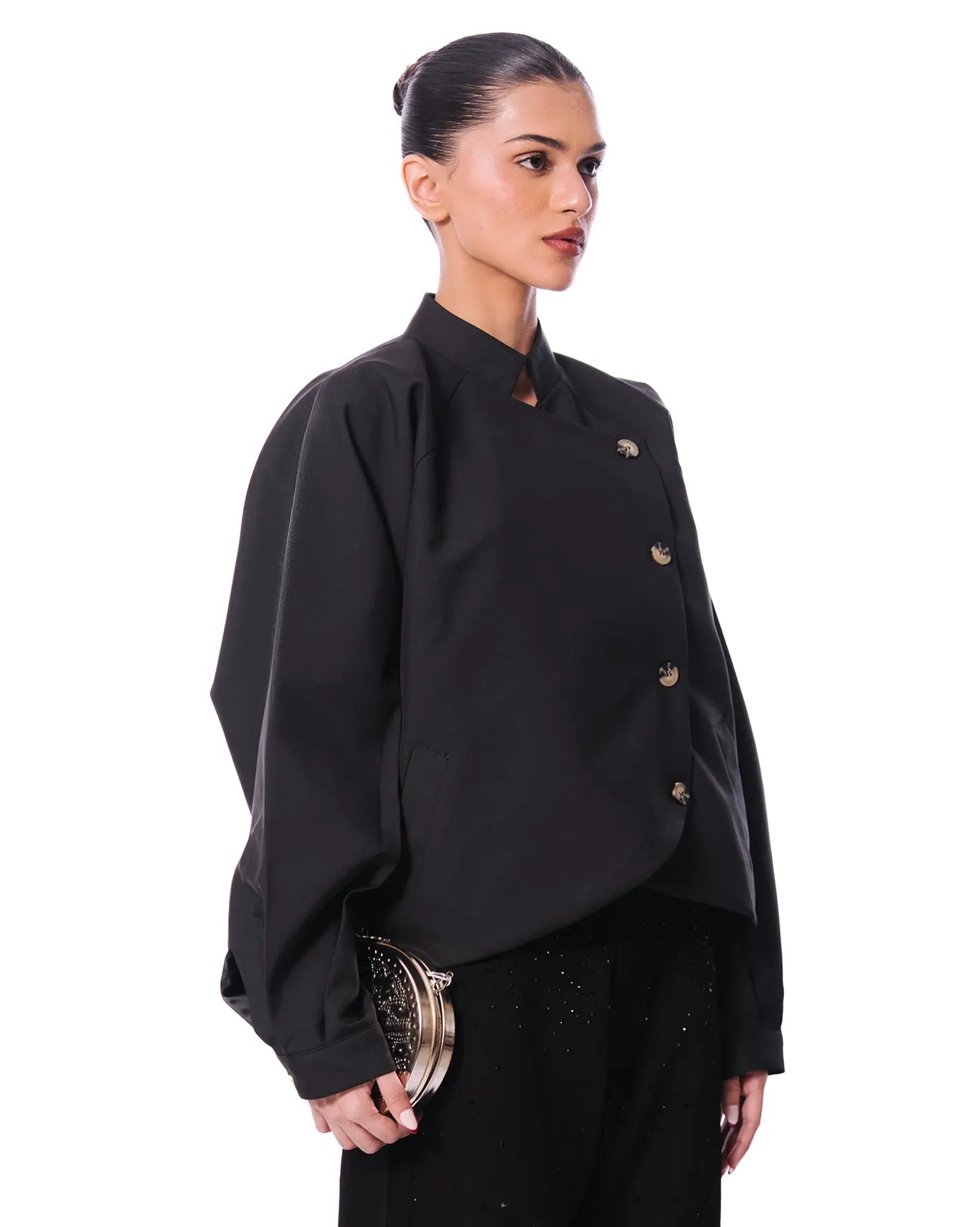 Baro Studio Black Black Sculpted Jacket - CULT - haider