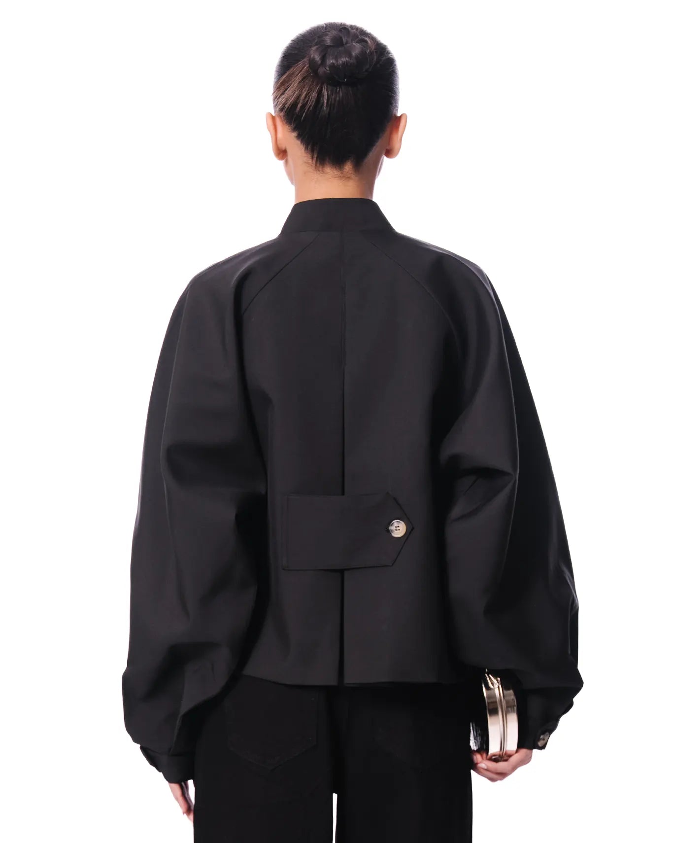 baro studio black sculpted jacket cult store pakistan 2