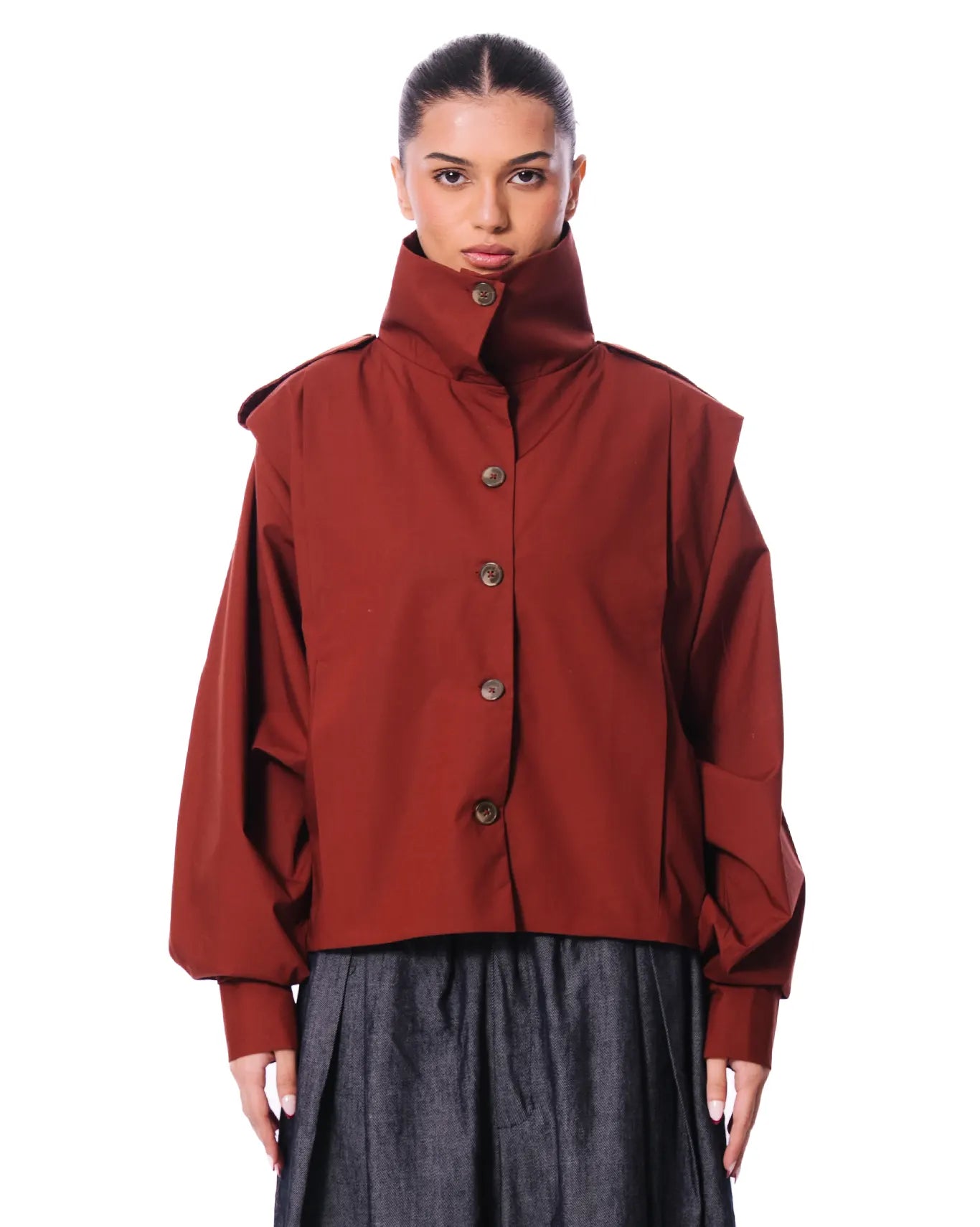 baro studio rust off duty jacket cult store pakistan