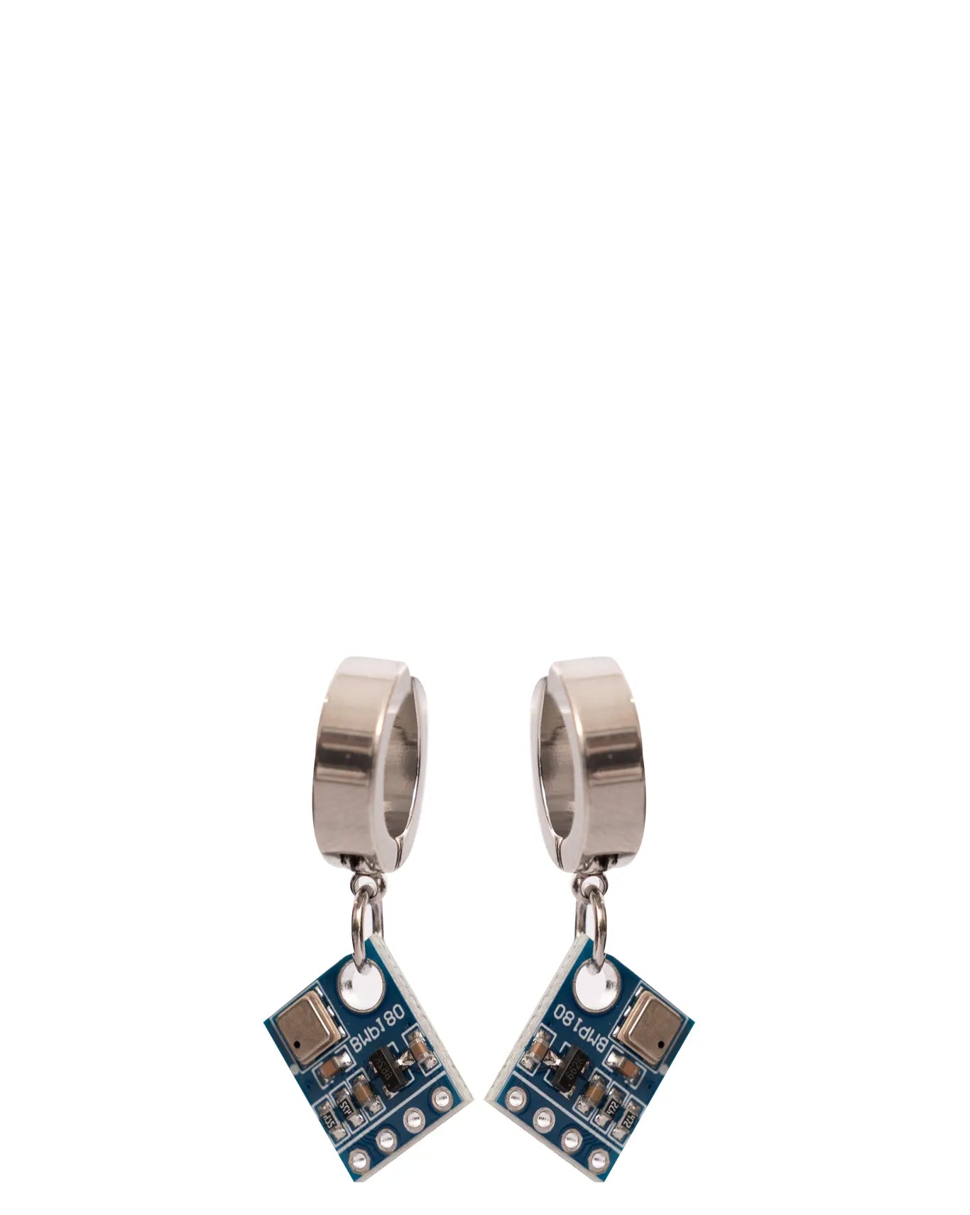 bodjunk Silver Circuit Dangle Earrings cult karachi