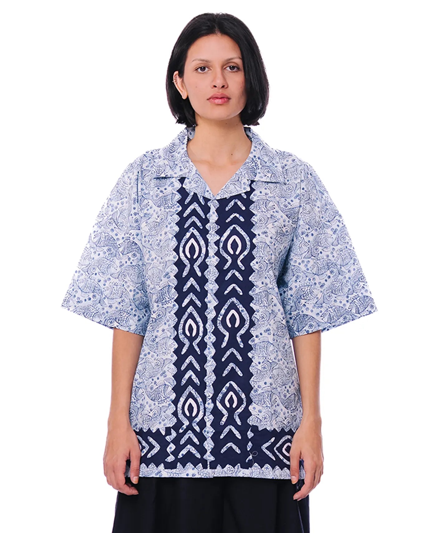 collected xx Blue Fish Linen Button Down cult store karachi pakistan women