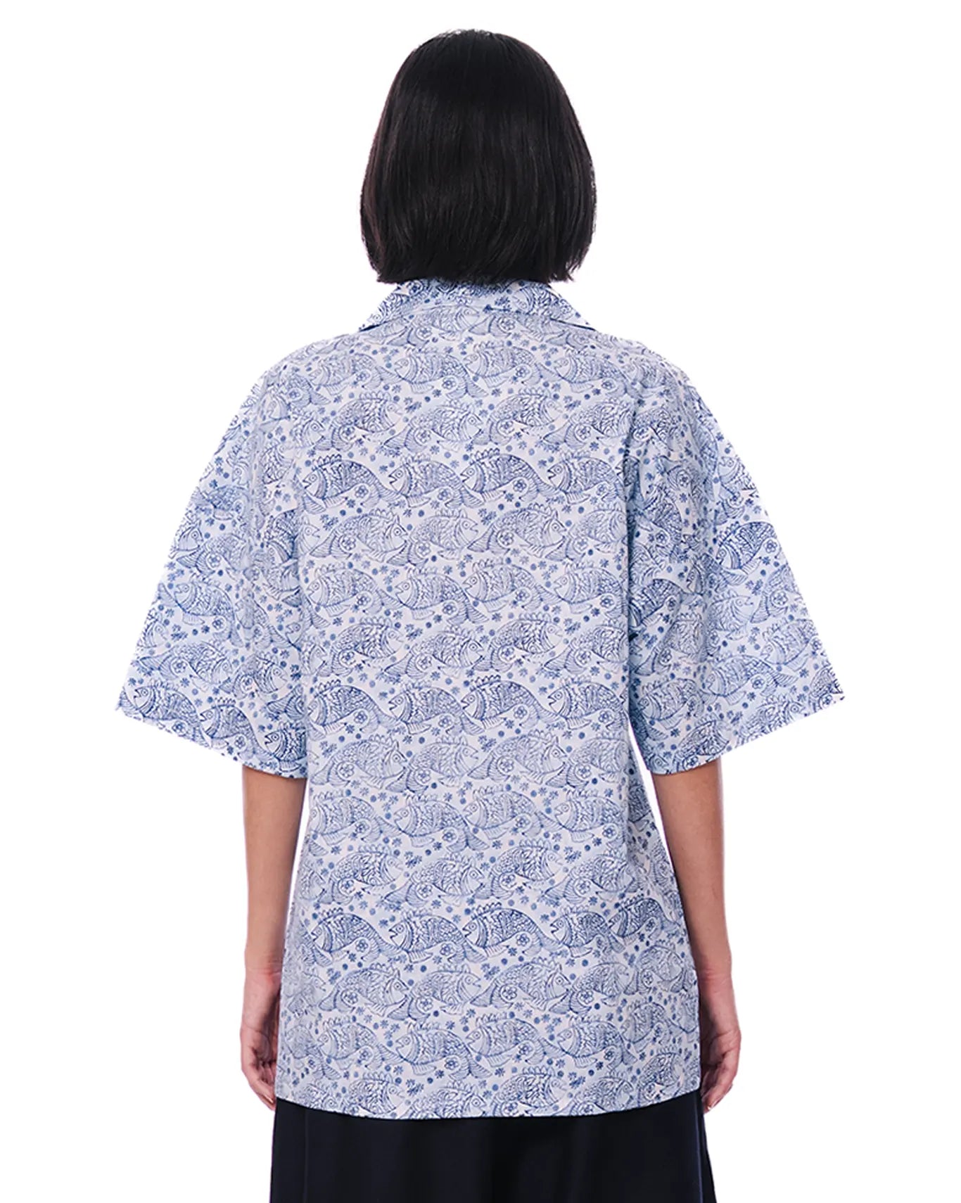 collected xx Blue Fish Linen Button Down cult store karachi pakistan women