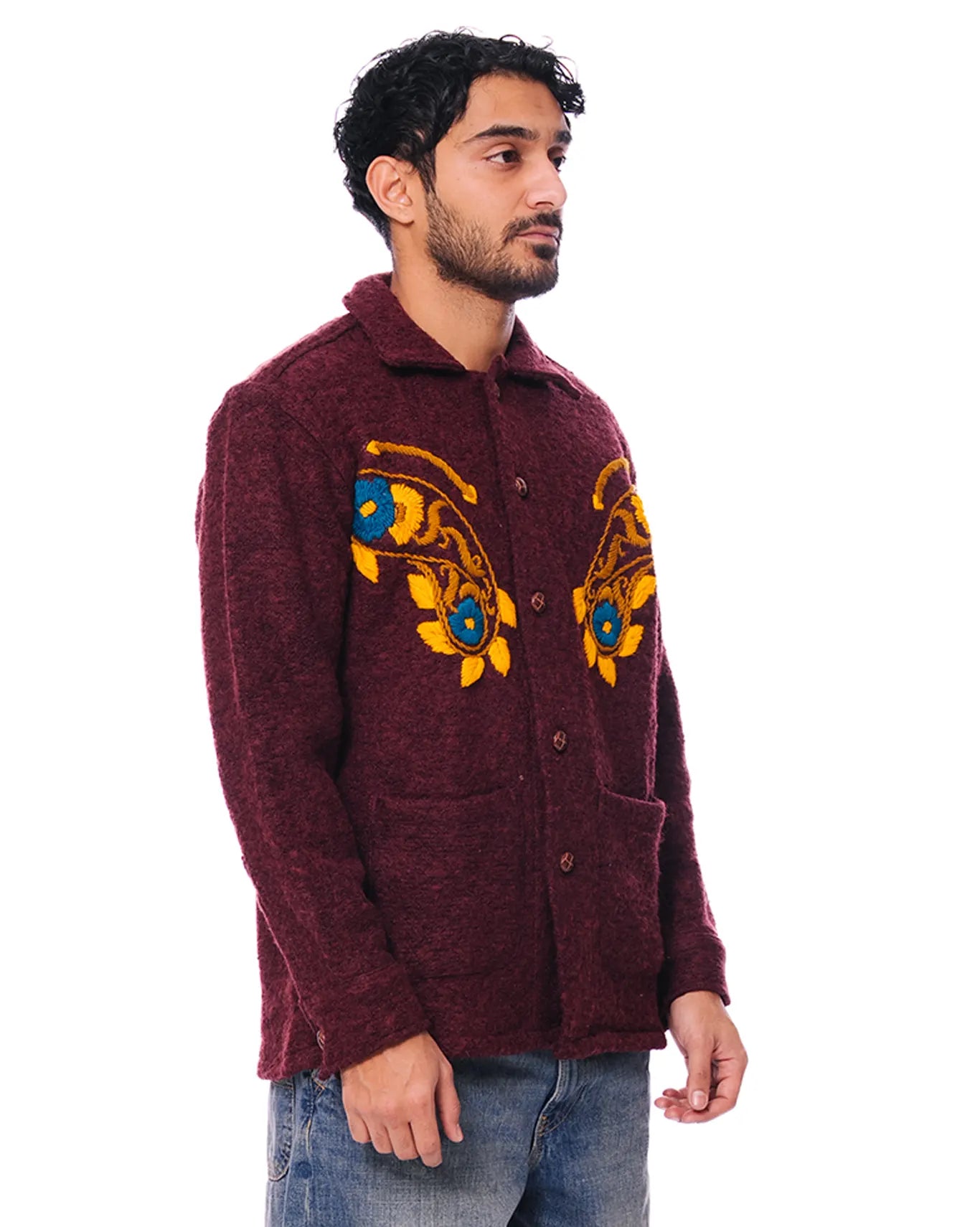 Collected XX Maroon Maroon Ambi Cardigan - CULT - haider