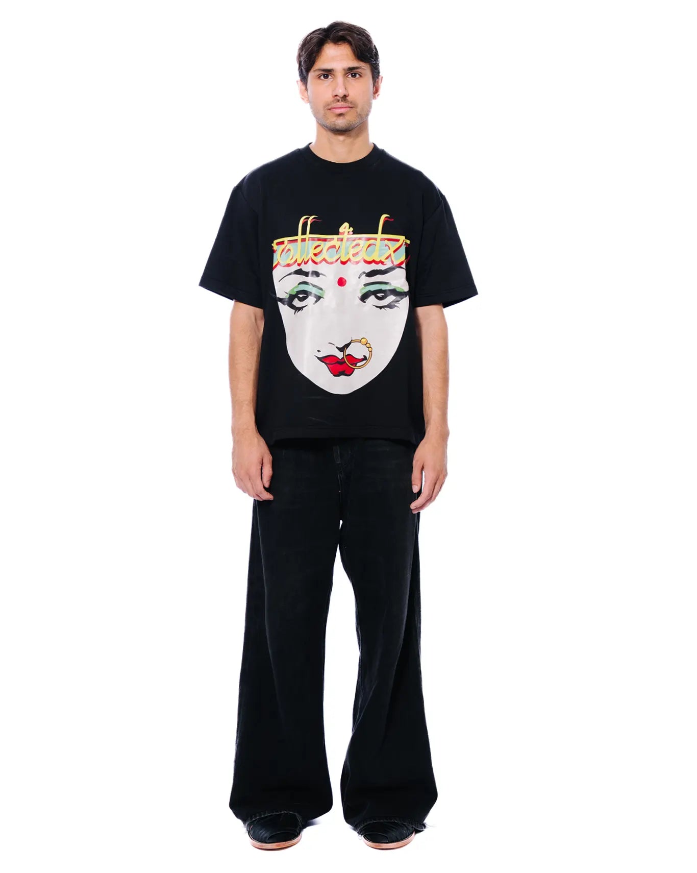 collected xx black graphic tee cult store