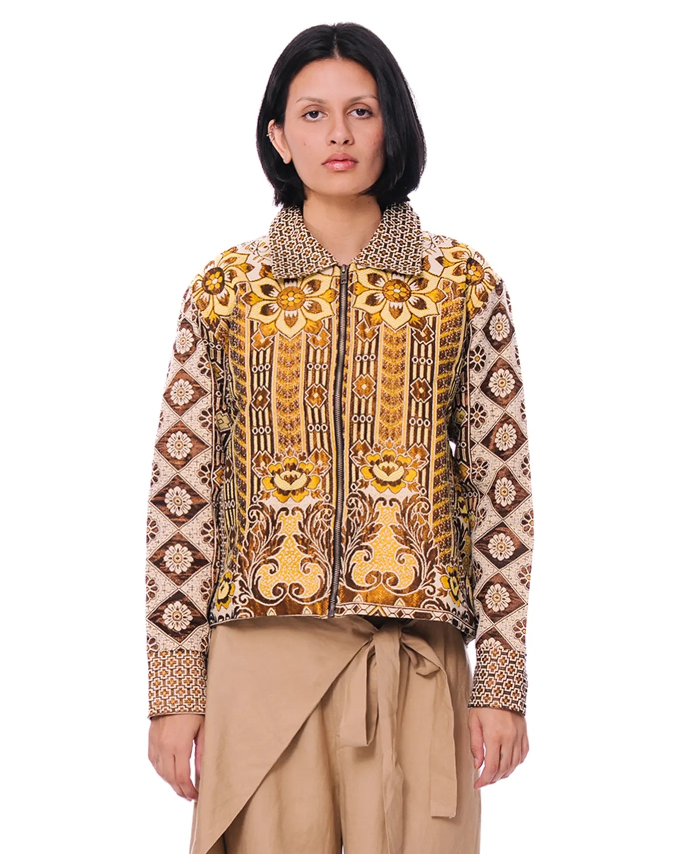 Collected XX Multi Color Dune Cropped Jacket - CULT - haider