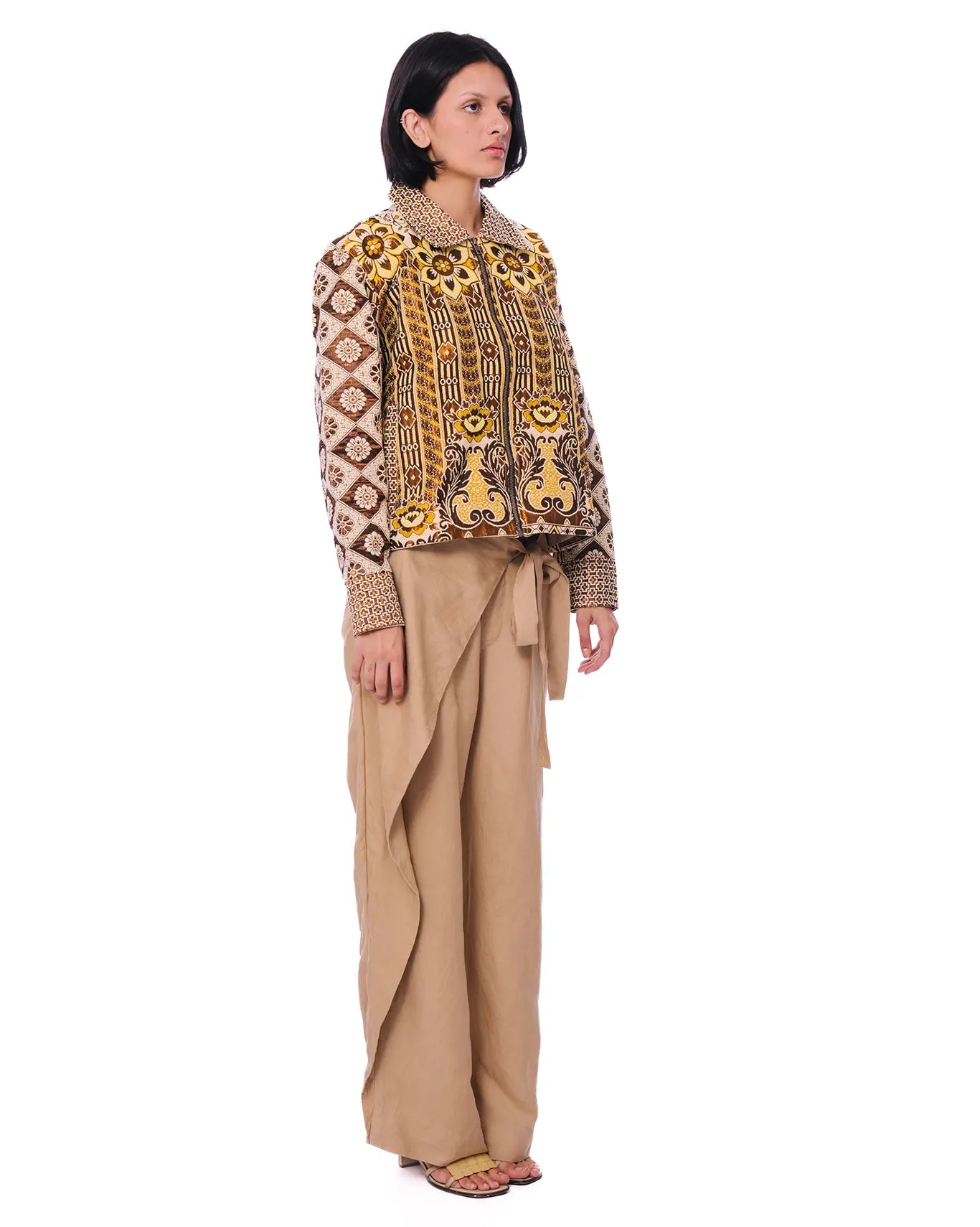 Collected XX Multi Color Dune Cropped Jacket - CULT - haider