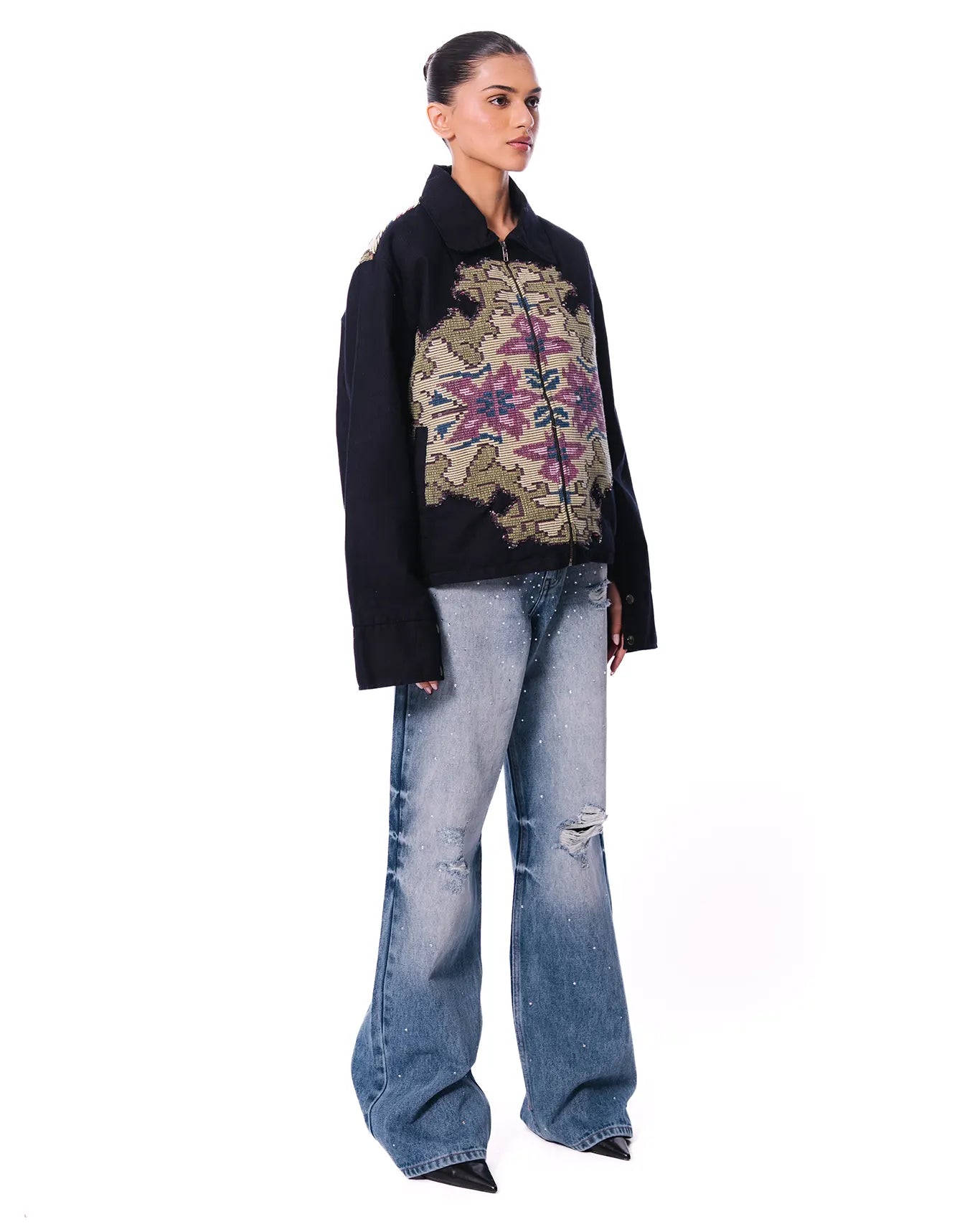 Collected XX Blue Jaamun Cropped Jacket - CULT - haider