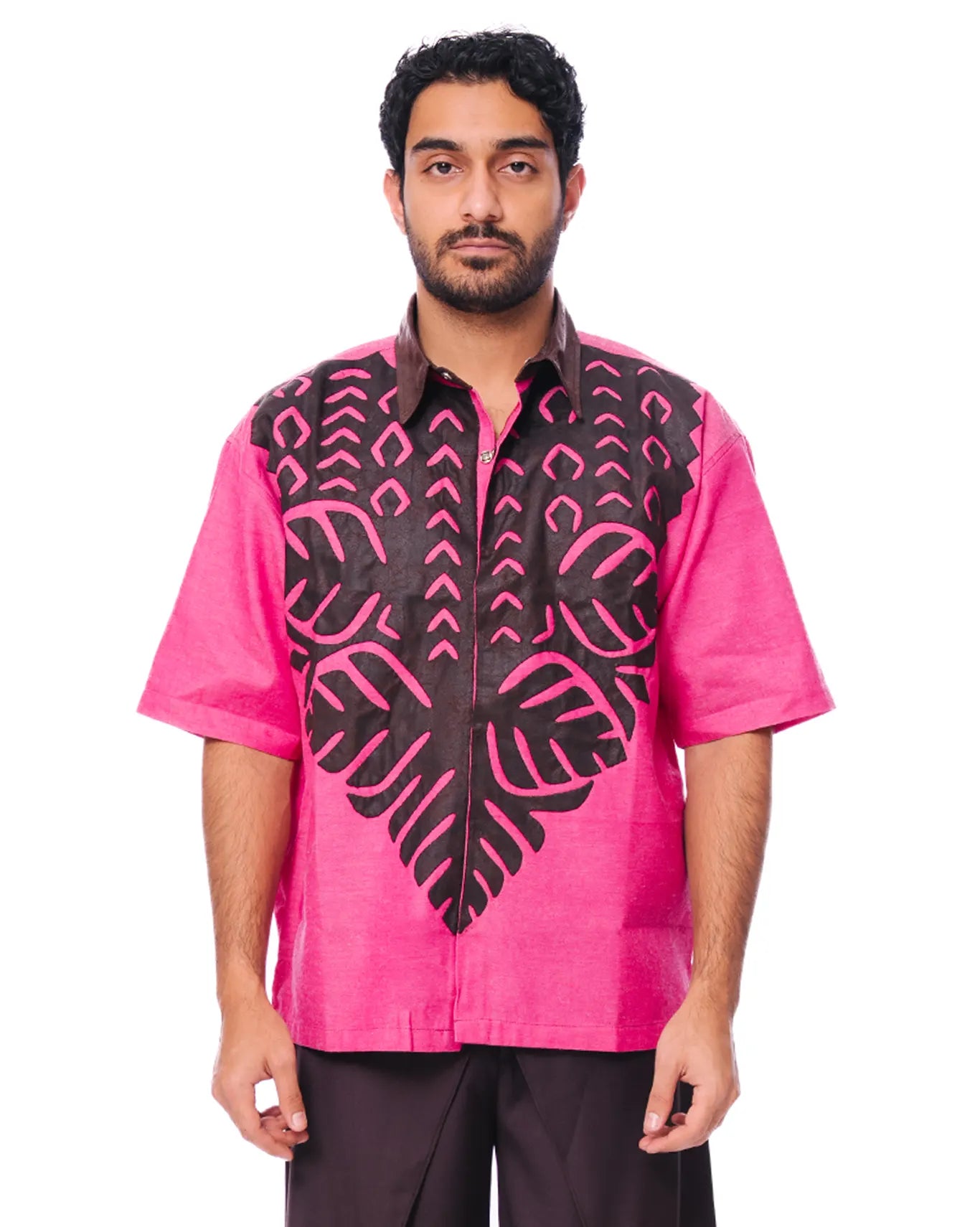collected xx pink leather applique shirt cult store pakistan 1