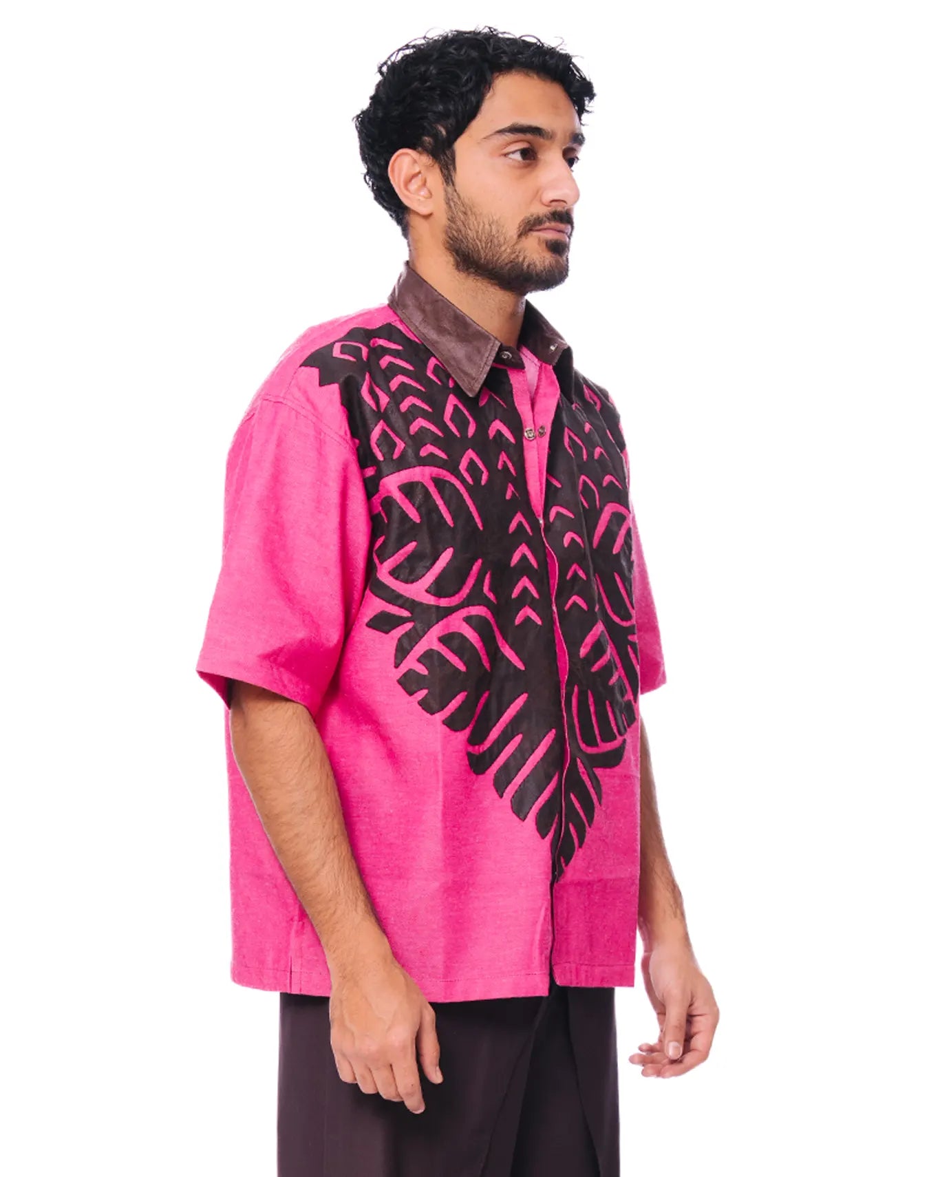 collected xx pink leather applique shirt cult store pakistan 2