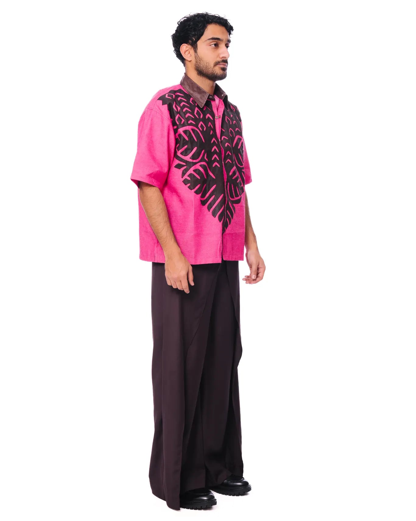 collected xx pink leather applique shirt cult store pakistan 5