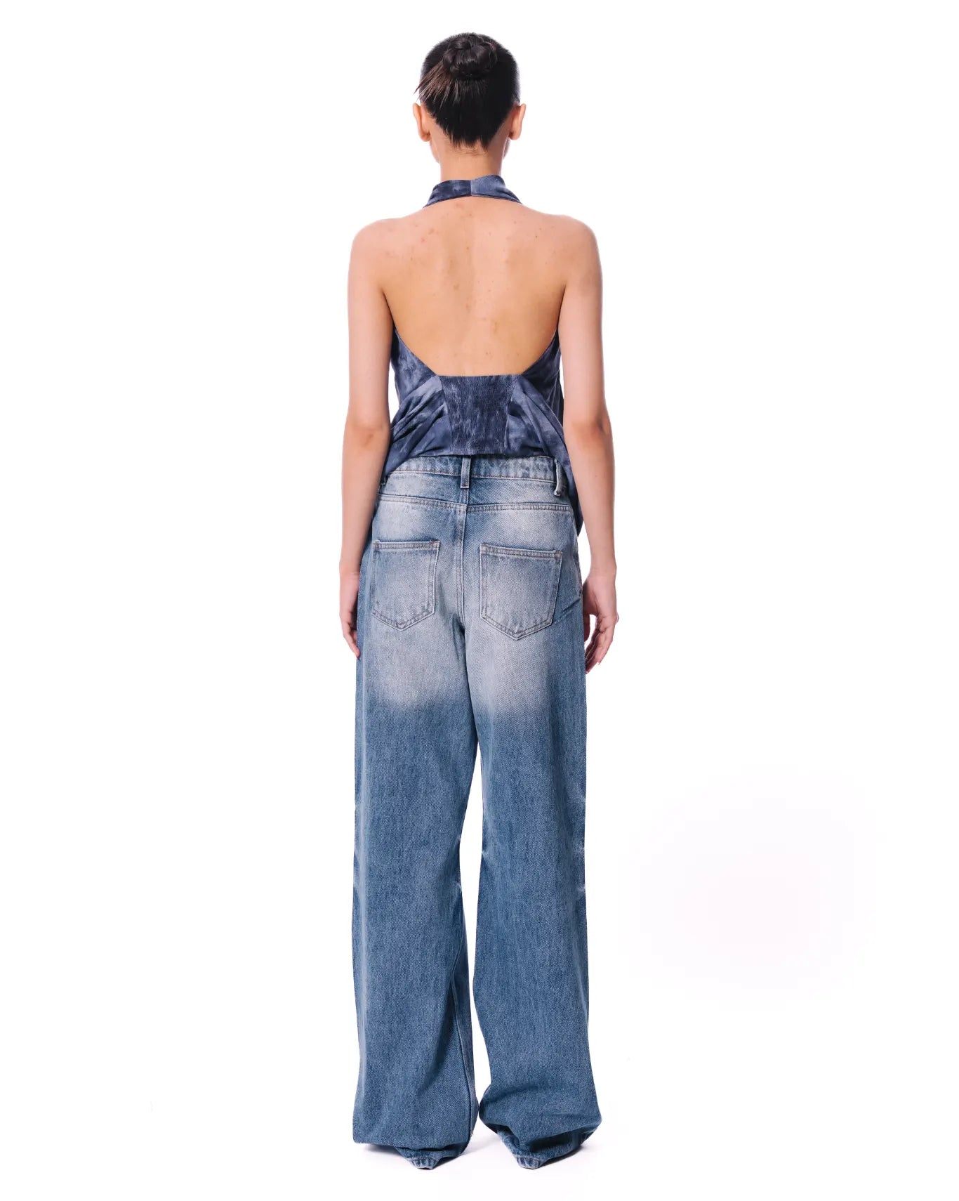 Curated Official Blue Cowl Drape Top - CULT - haider