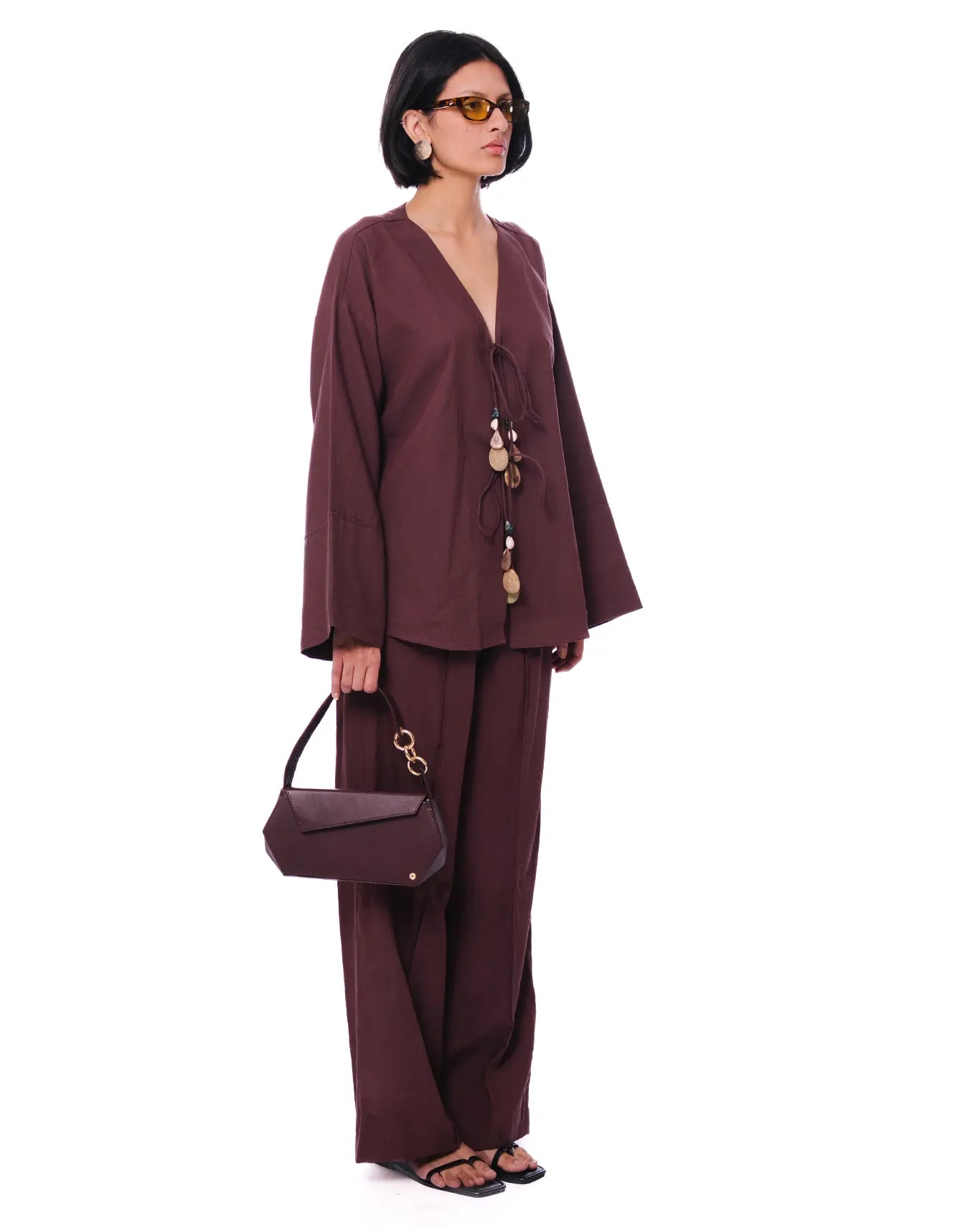 Curated Official Brown Brown Jap Linen Set - CULT - haider