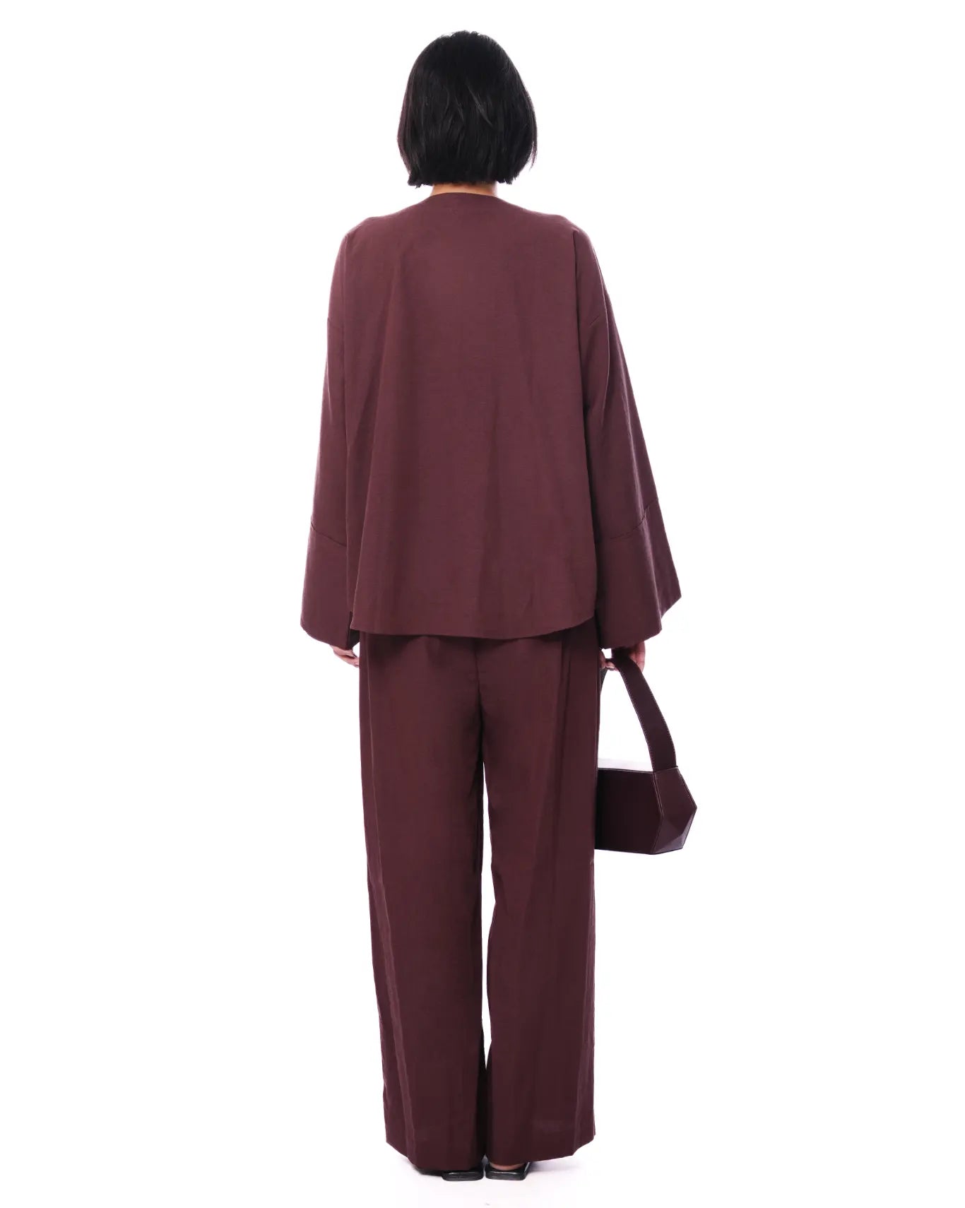 curated brown jap linen set cult store pakistan 3