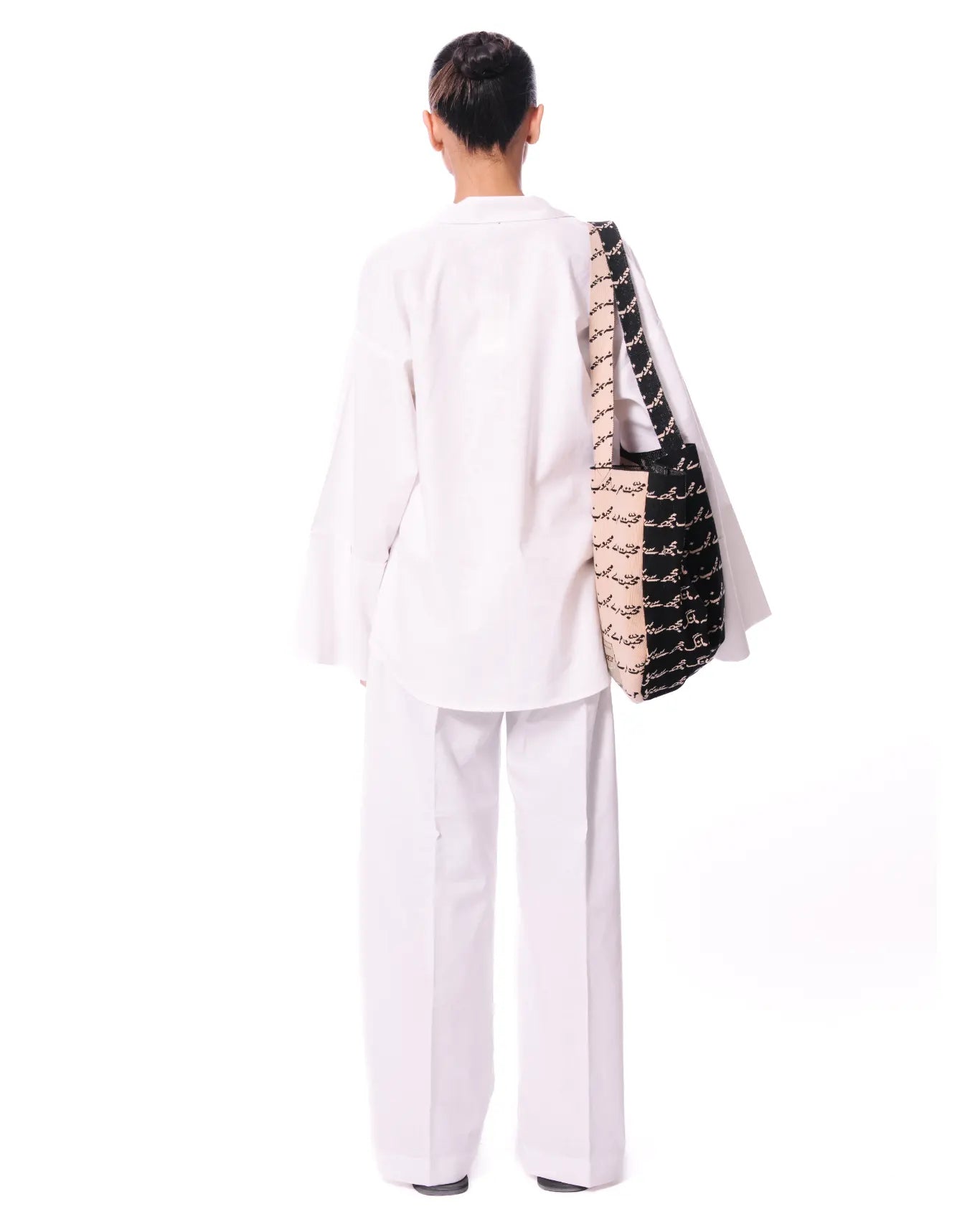 Curated Official White Collared Jap Linen Set - CULT - haider