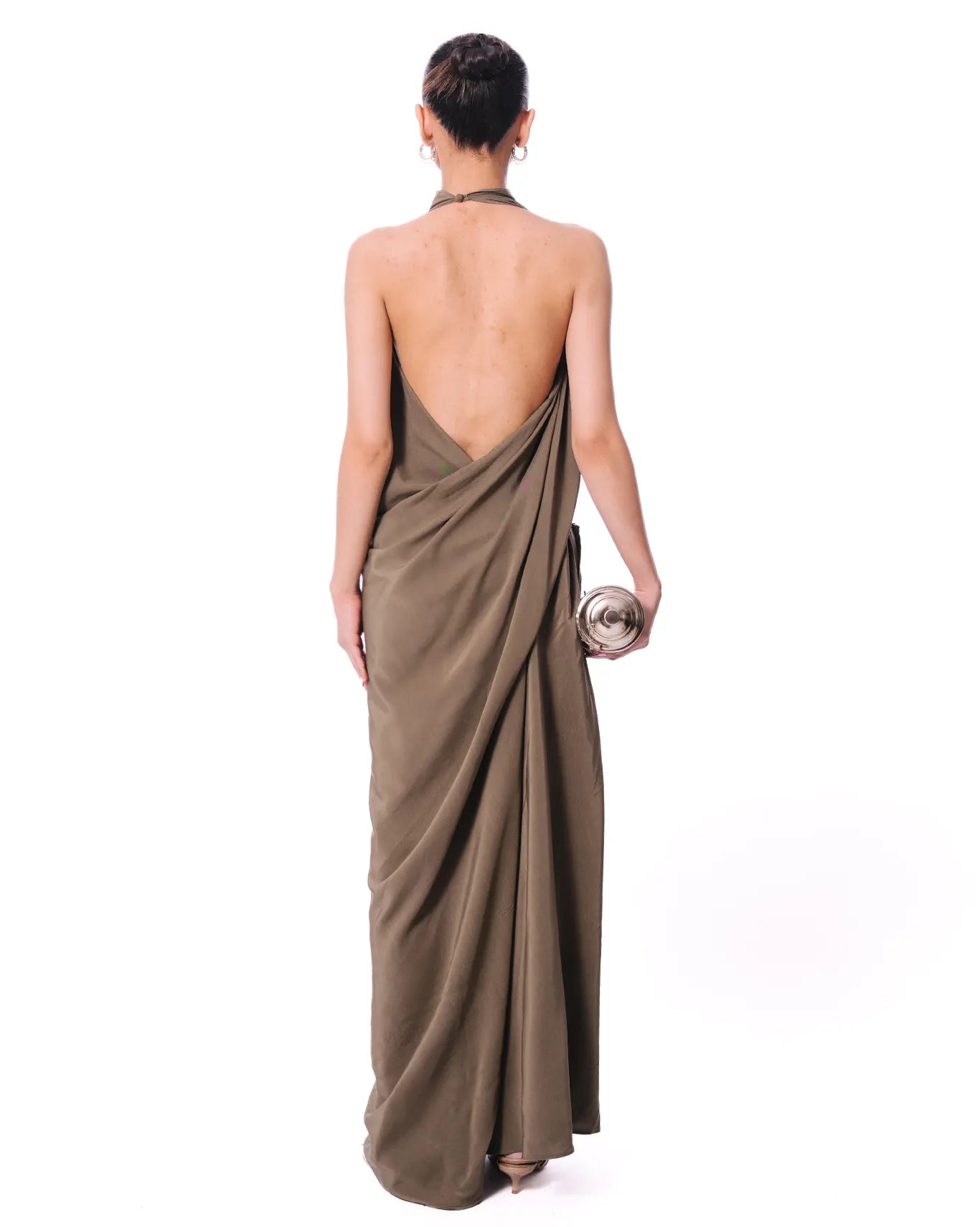Curated Official Green Cowl Wrap Dress - CULT - haider