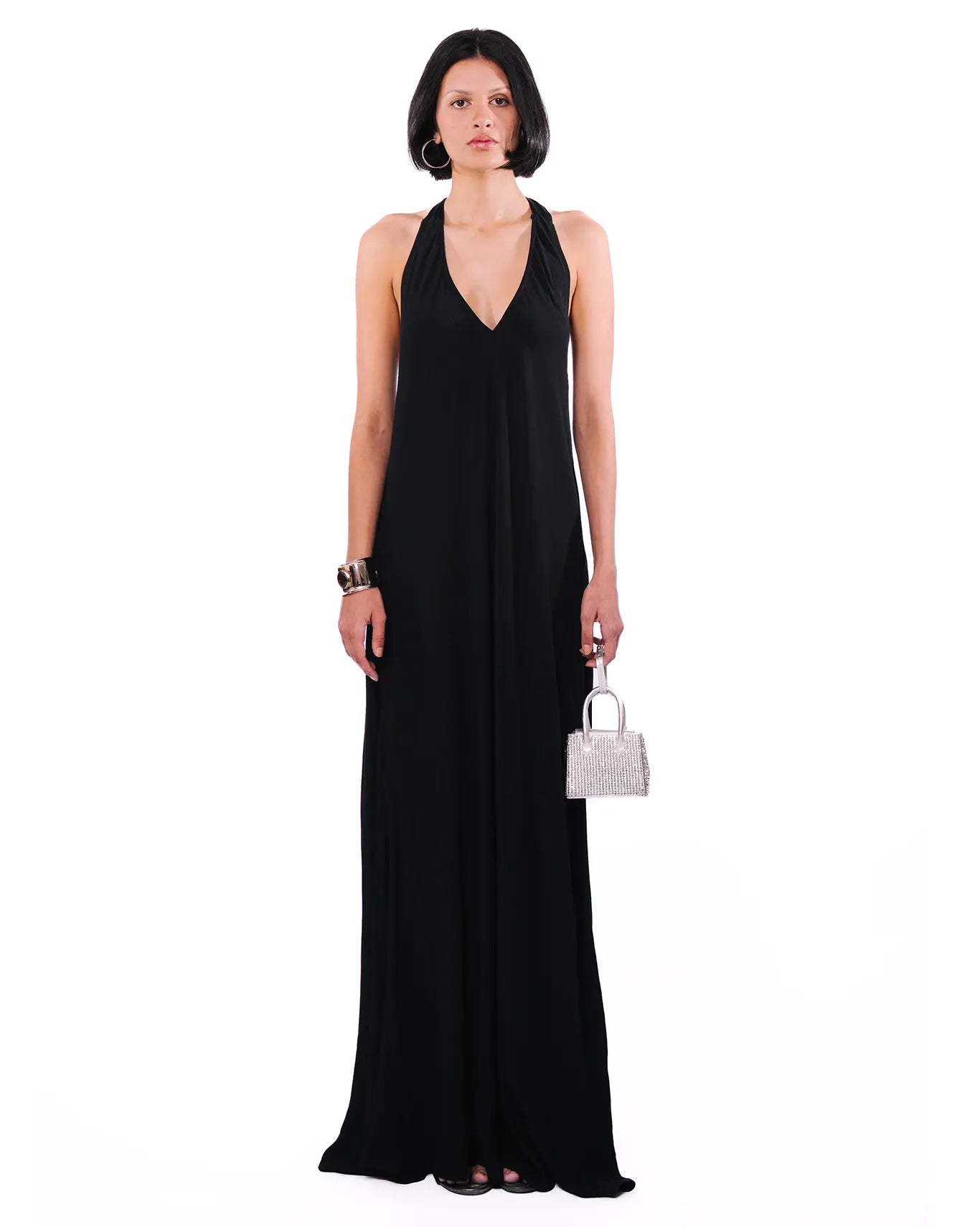 Curated Official Black Black Scarf Drape Dress - CULT - haider
