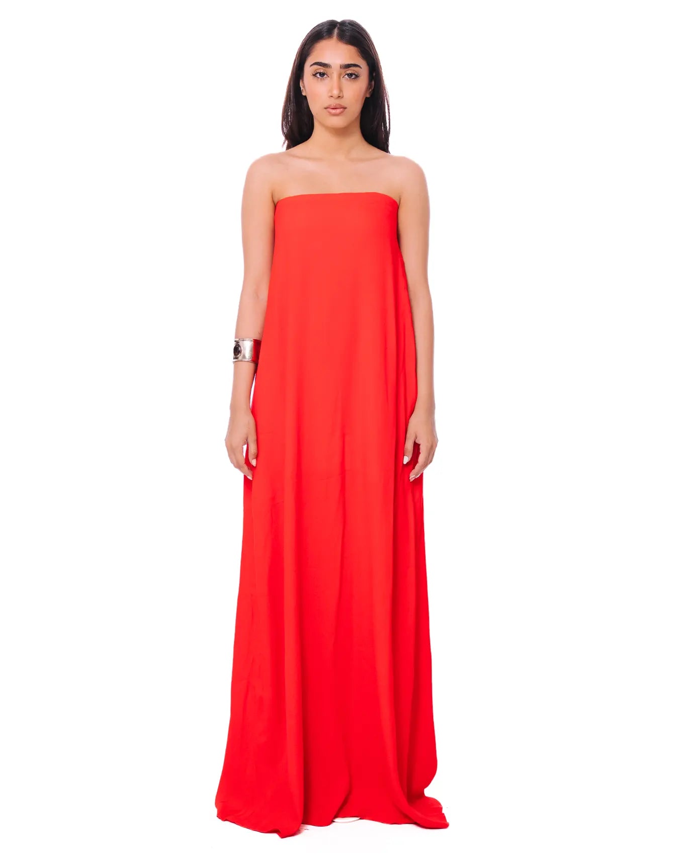 Curated Official Red Red Strapless Blaze Dress with Pockets - CULT - haider