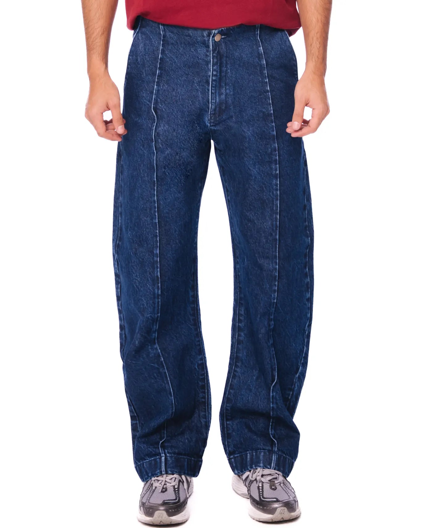 Cyanide Blue Navy Welt Curved Denim Pants - CULT - haider
