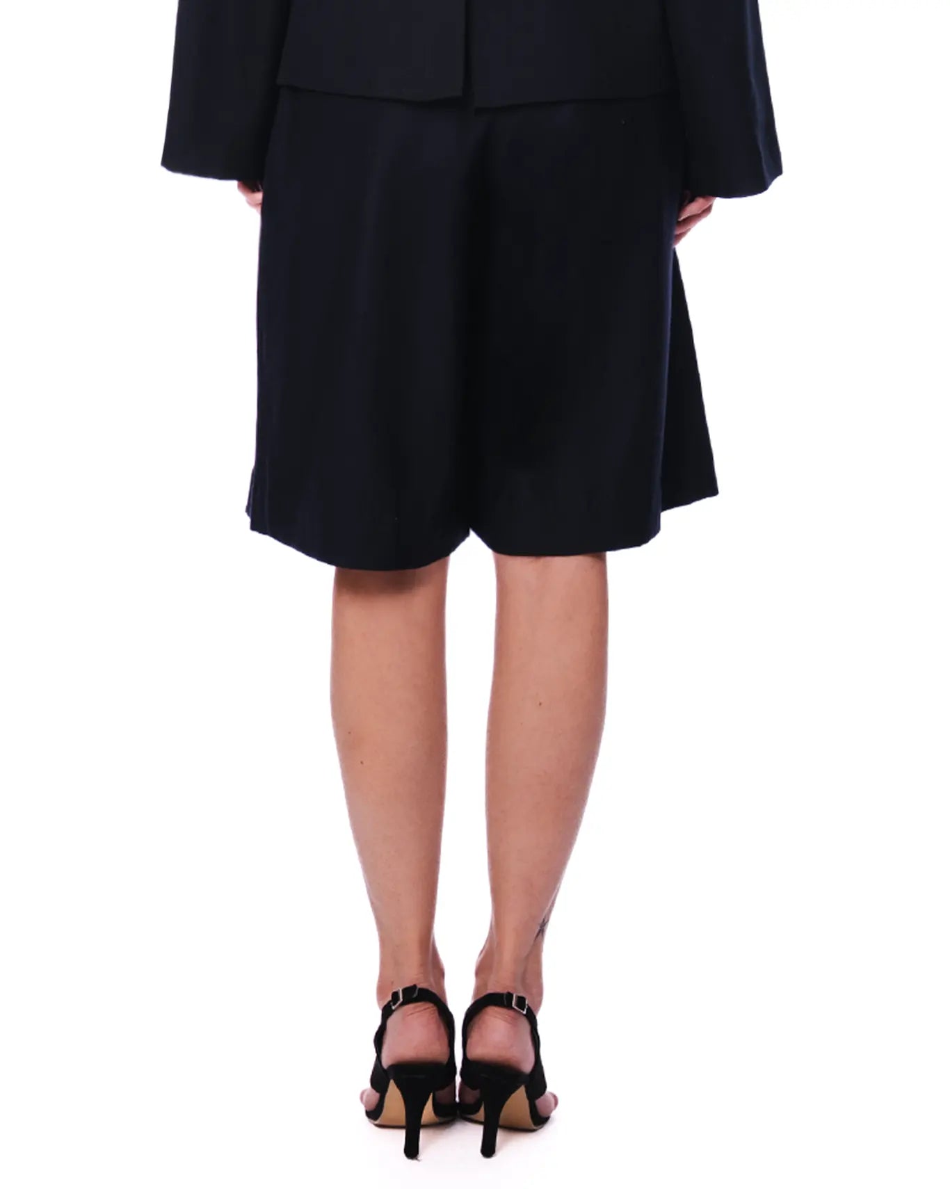 Cyanide Navy Blue Navy Pleated Wool Shorts - CULT - haider