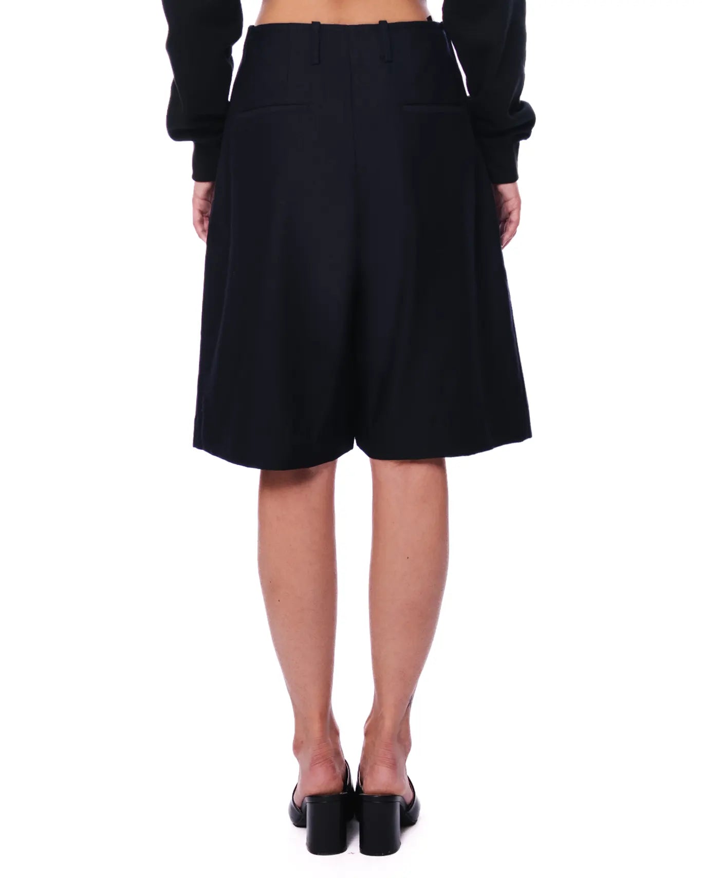 Cyanide Navy Blue Navy Pleated Wool Shorts - CULT - haider