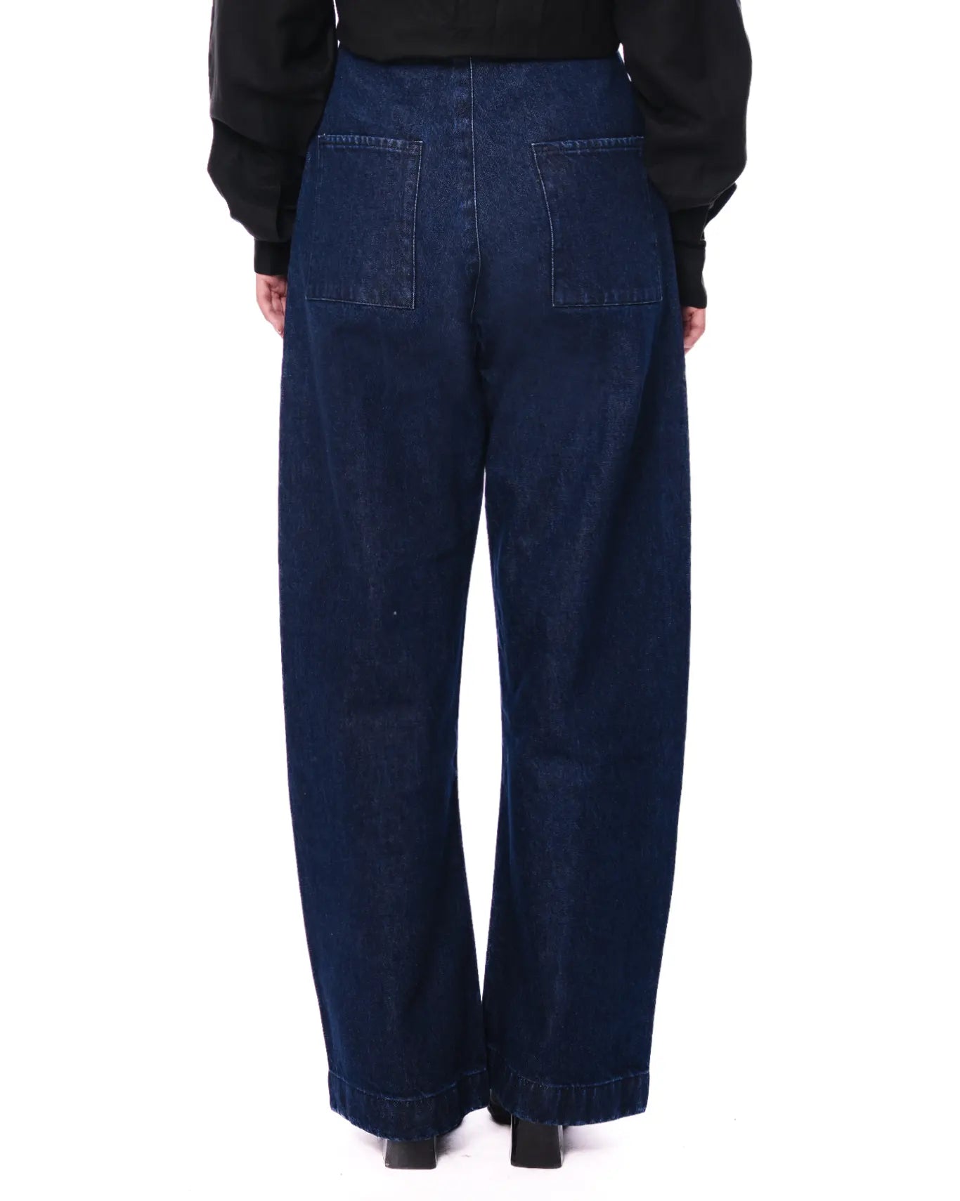 cyanide Navy Welt Curved Denim Pants cult store pakistan women