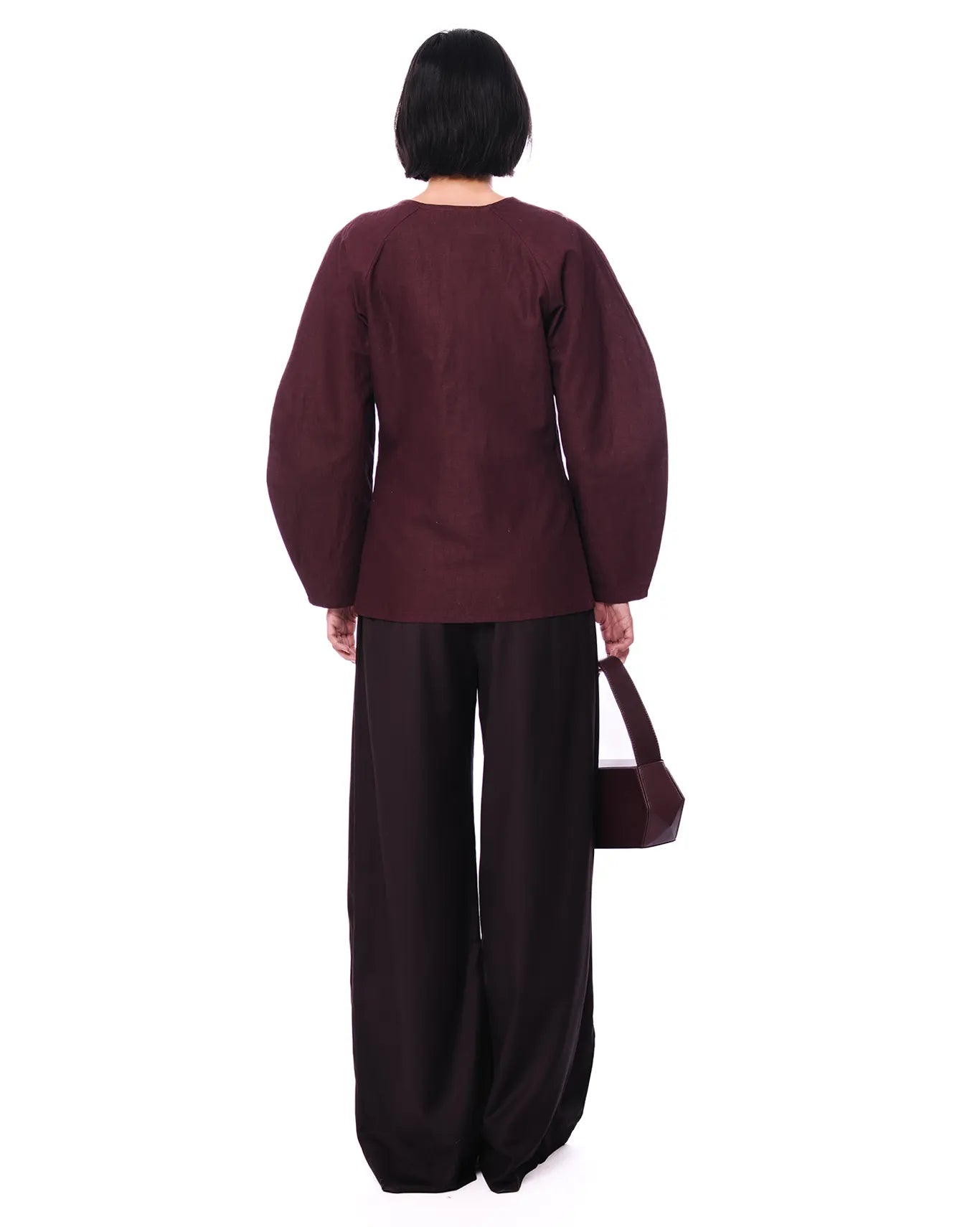 cyanide Red Kumo Shirt women burgundy blouse cult store long sleeve pakistan
