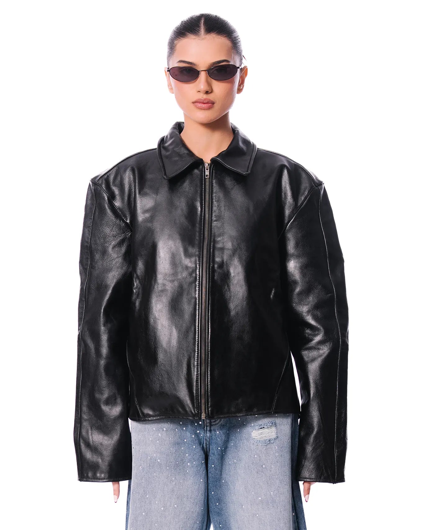 cyanide black mechanical leather jacket cult store pakistan