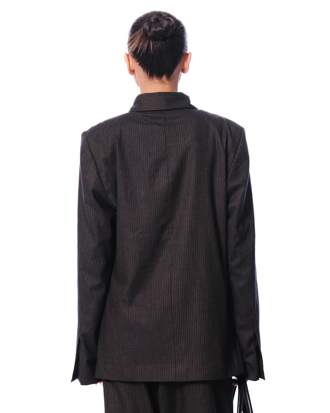 cyanide black wool pinstripe jacket cult store pakistan 2