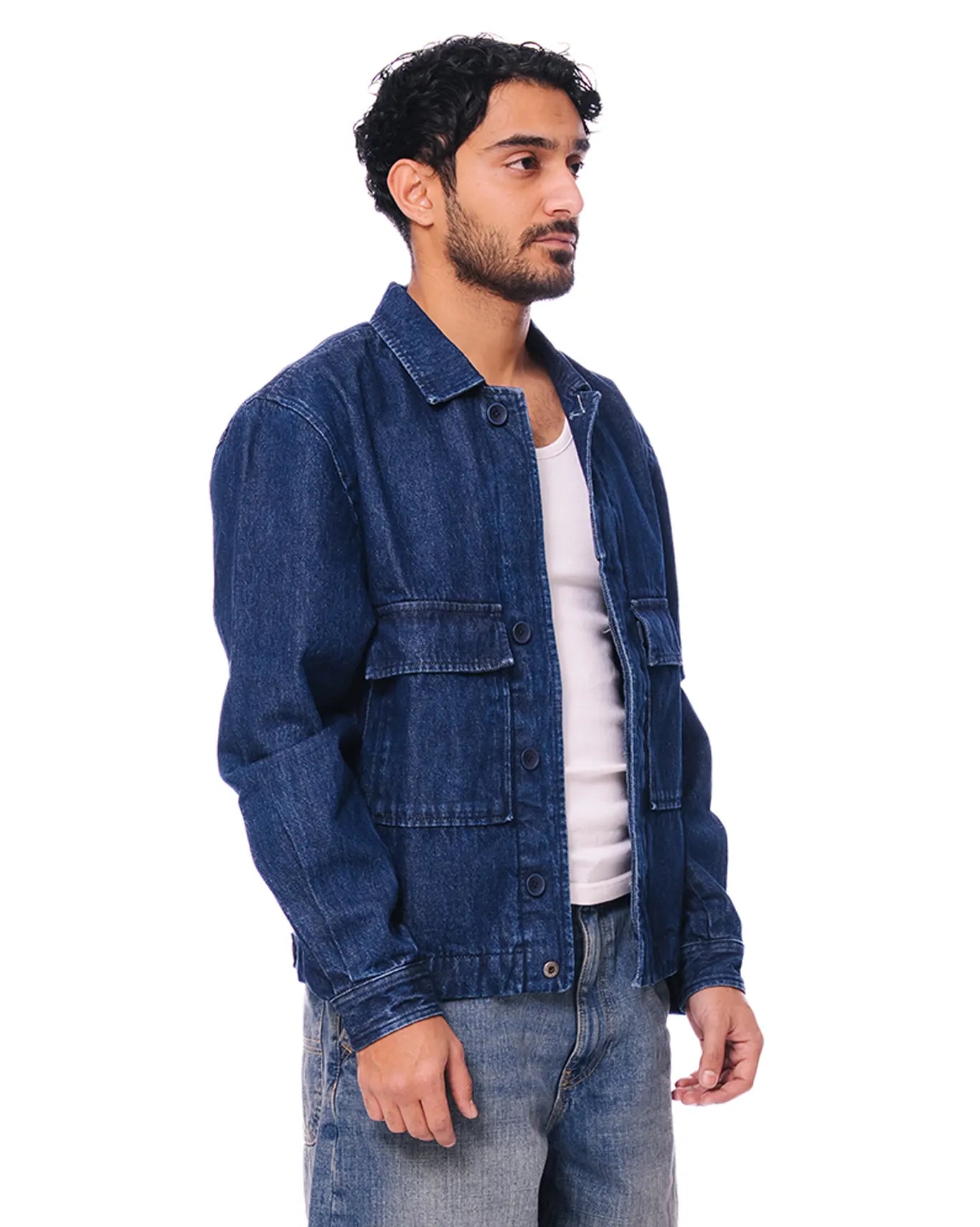 Cyanide Blue Navy Boxy Denim Jacket - CULT - haider