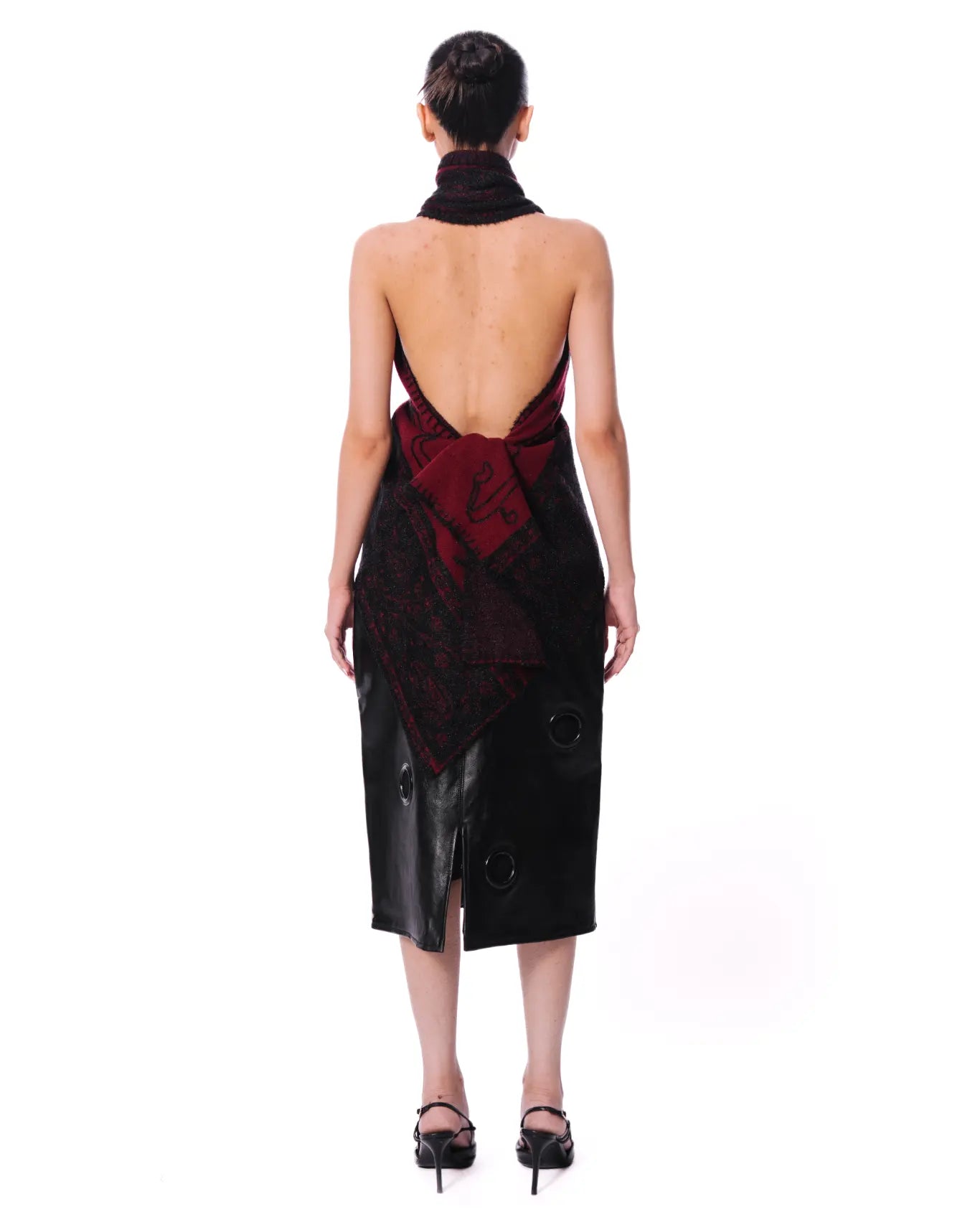 Cyanide Black Eyelet Midi Skirt - CULT - haider