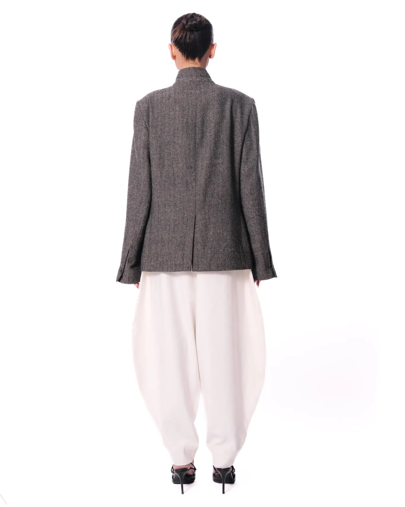 Cyanide Grey Herringbone Wool Blazer - CULT - haider