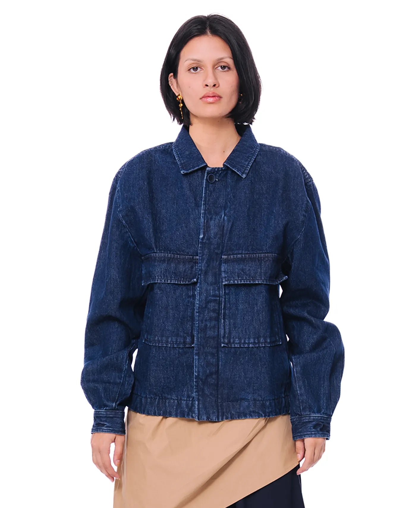 Cyanide Blue Navy Boxy Denim Jacket - CULT - haider