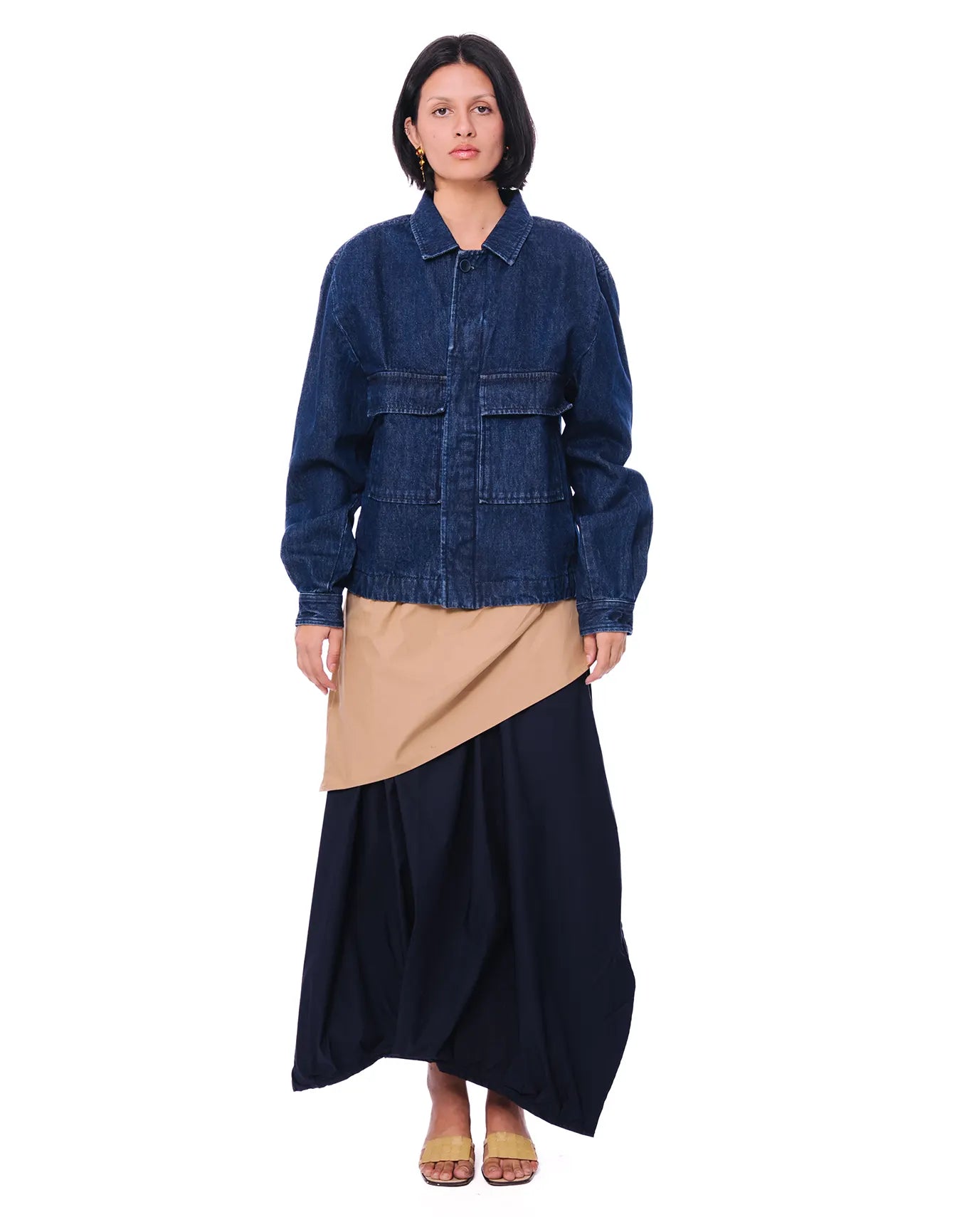 cyanide navy boxy denim jacket cult store pakistan