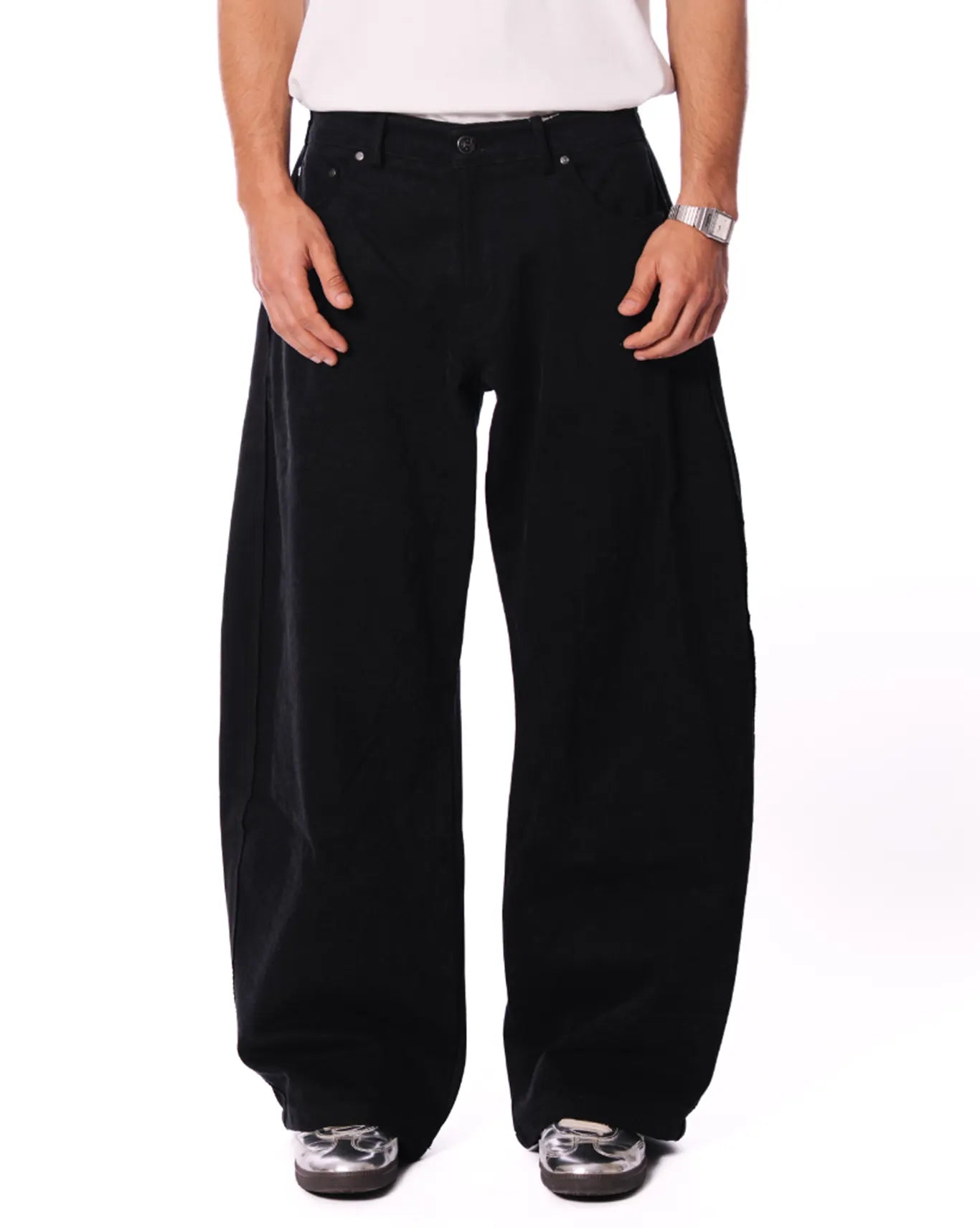 Dreams of Arthur Black Black Denim Knit Balloons - CULT - haider