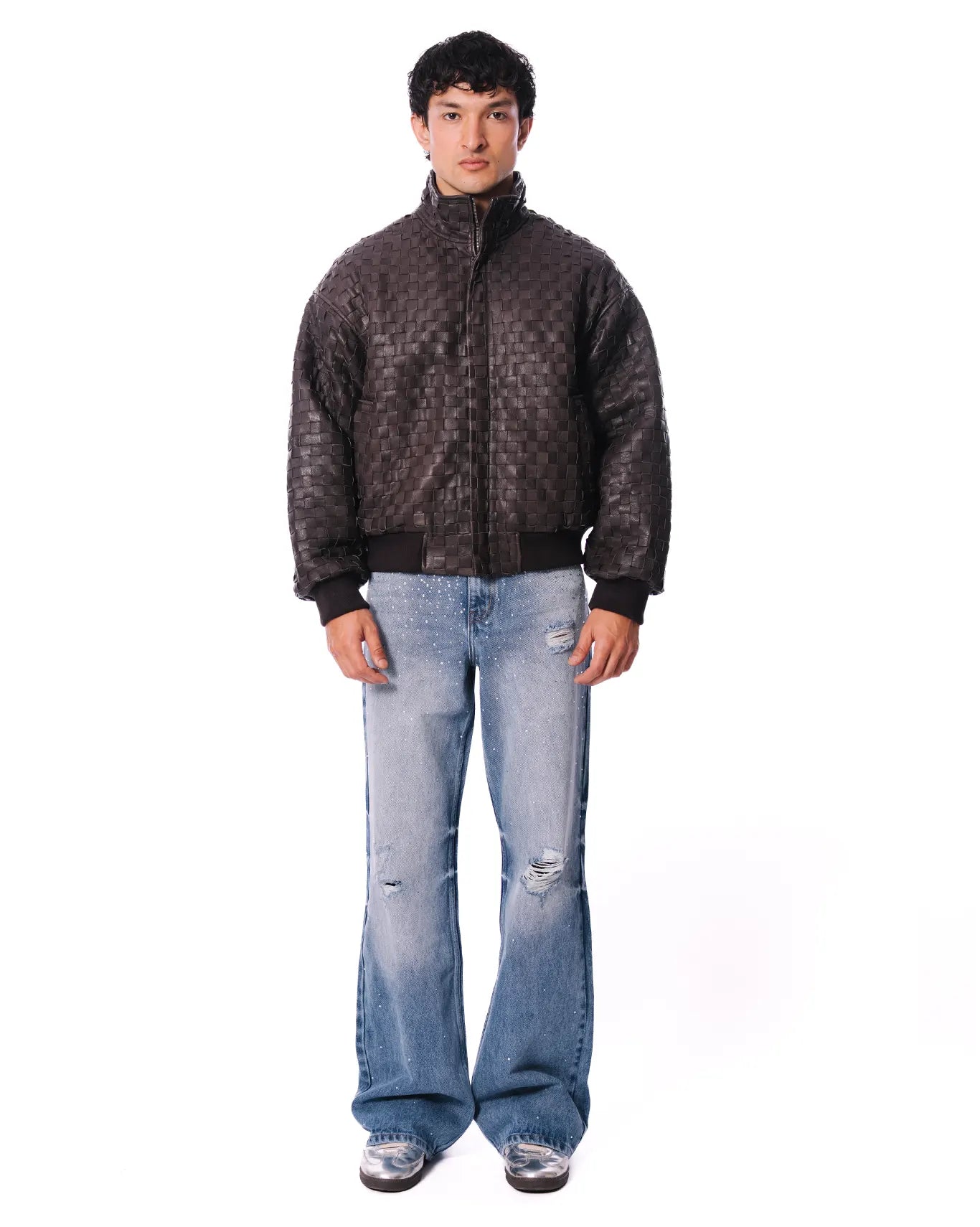 Dreams of Arthur Brown Brown Braided Leather Jacket - CULT - haider