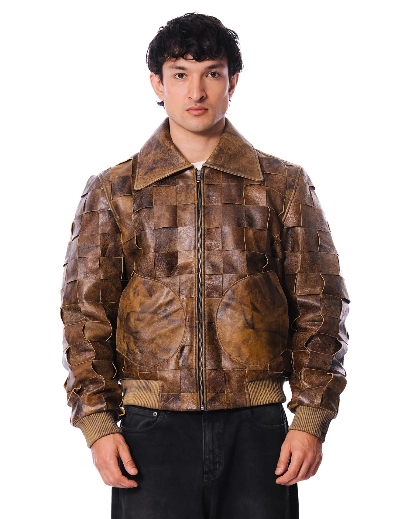 Dreams of Arthur Brown Brown Crunch Leather Jacket - CULT - haider