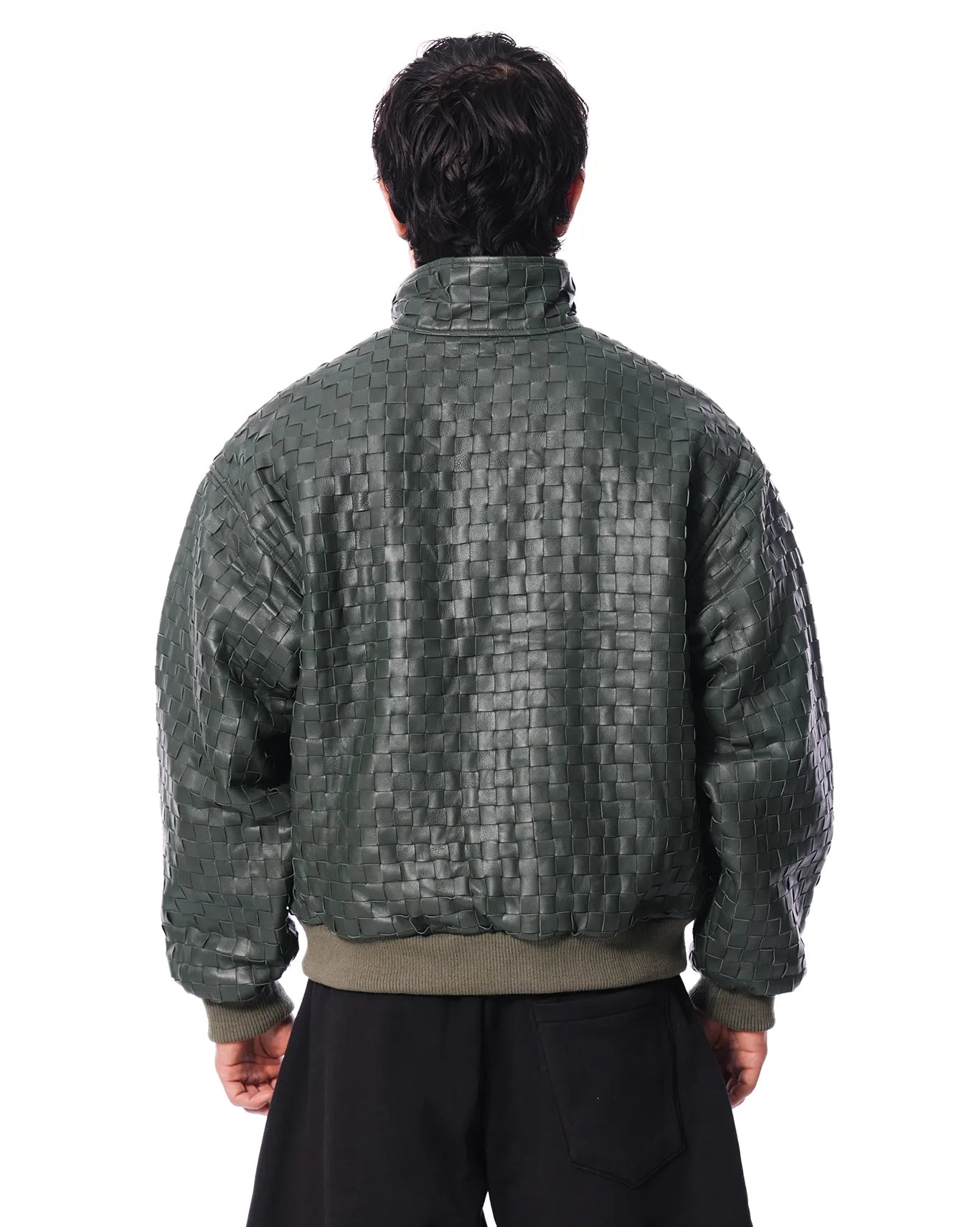 dreams of arthur green leather braided jacket cult store pakistan 2