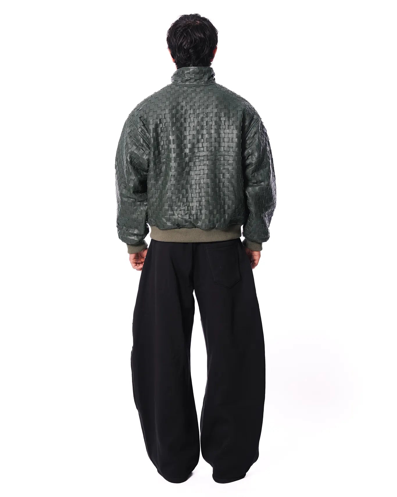 Dreams of Arthur Green Green Braided Leather Jacket - CULT - haider