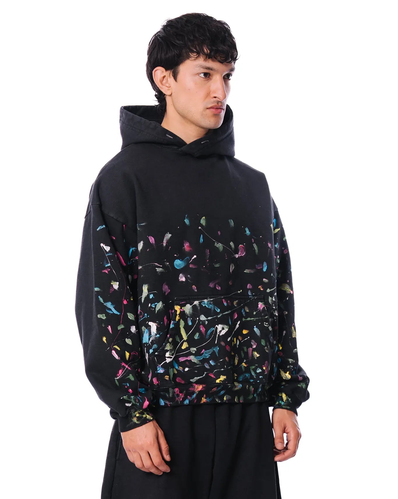 Dreams of Arthur Black Hand Painted Hoodie - CULT - haider