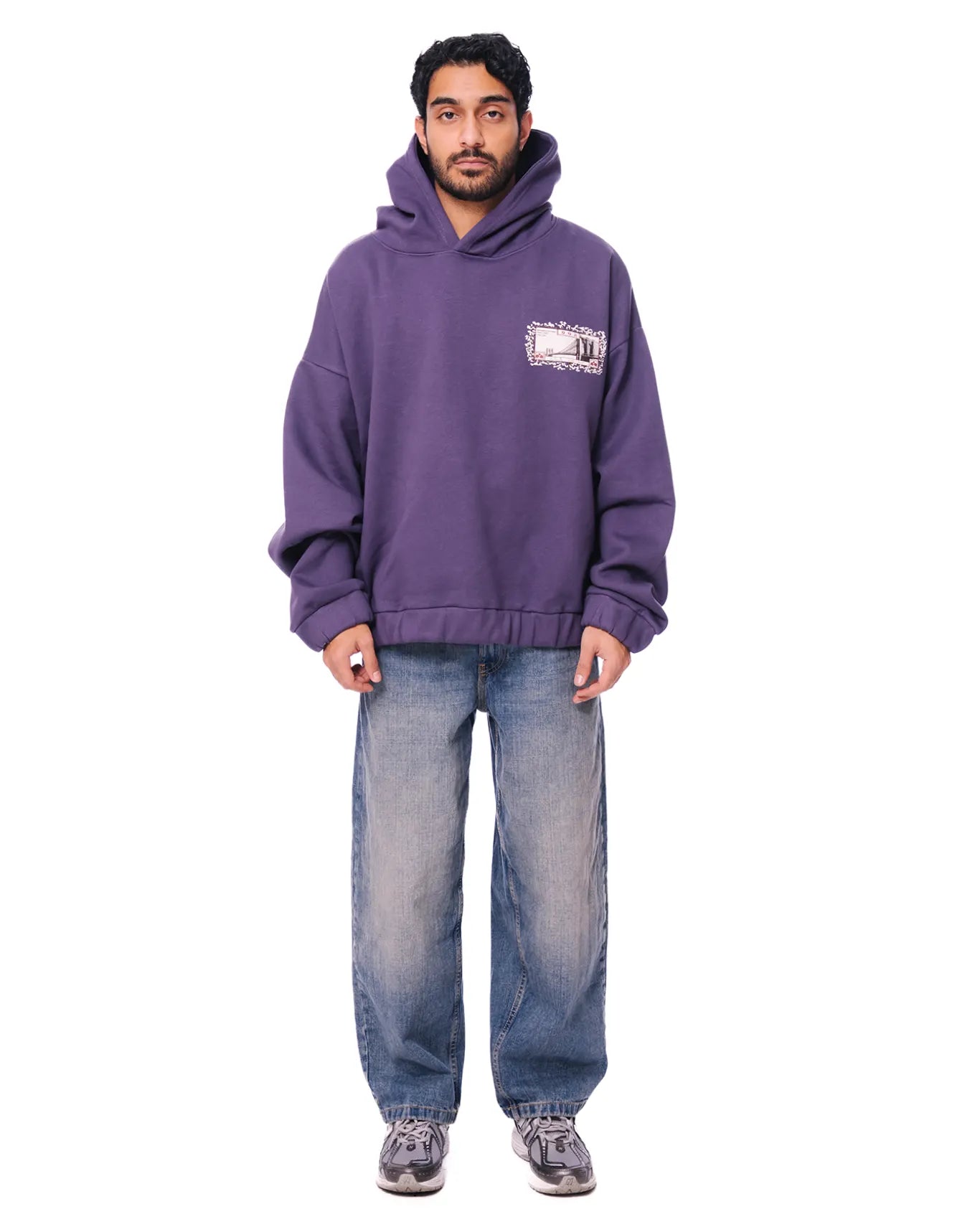 Dreams of Arthur Purple Purple Brooklyn Postcard Hoodie - CULT - haider