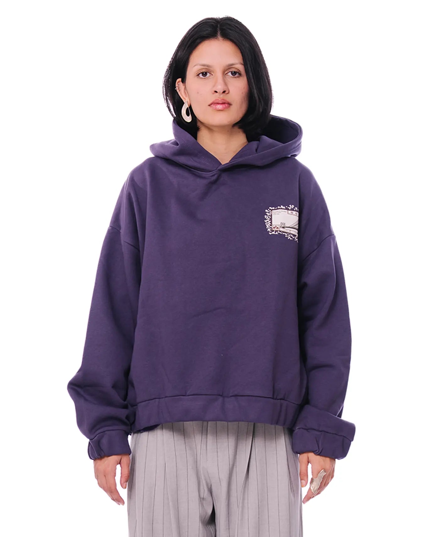 dreams of arthur purple brooklyn postcard hoodie womenswear cult store pakistan