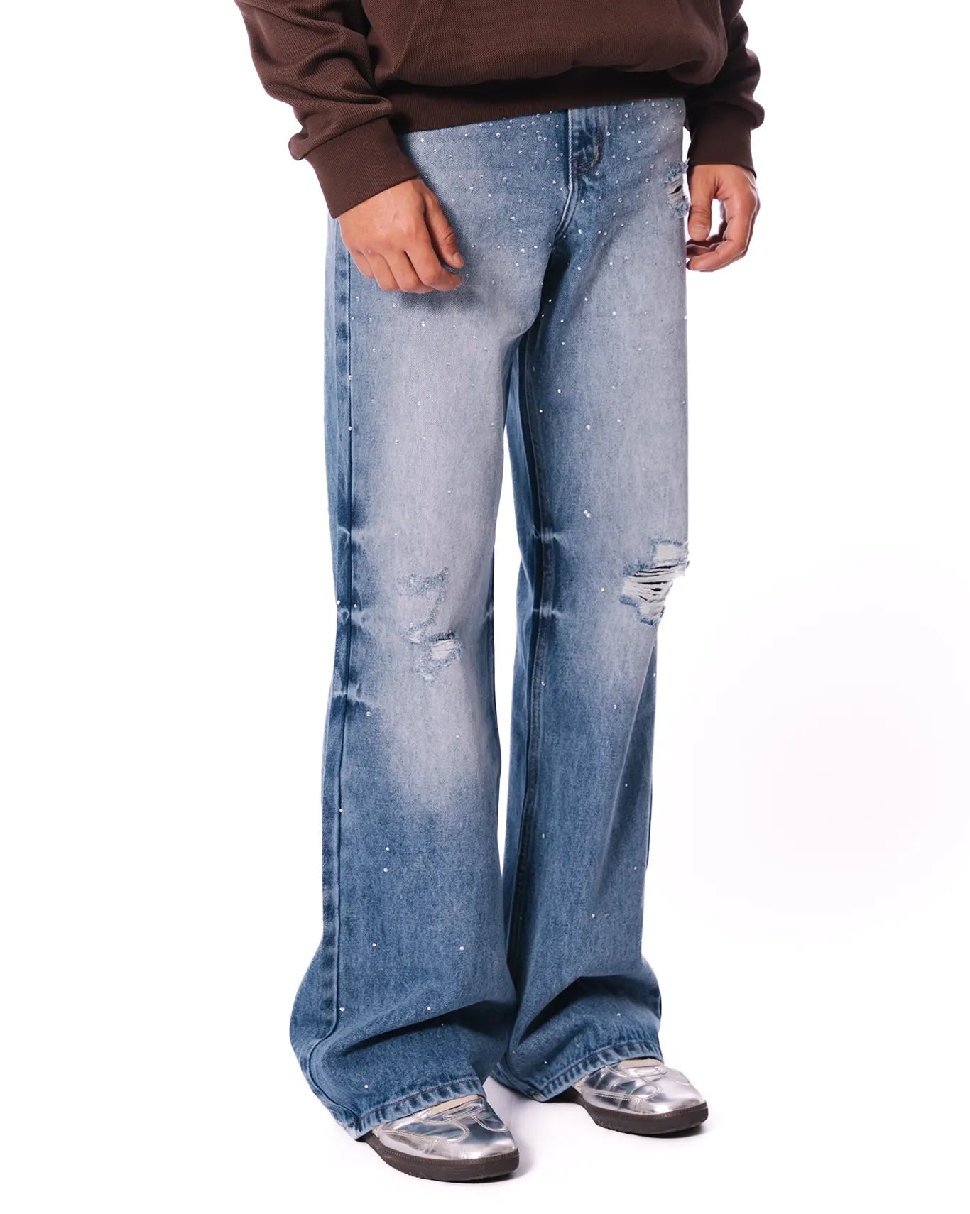 Dreams of Arthur Blue Rhinestone Sparkly Denims - CULT - haider