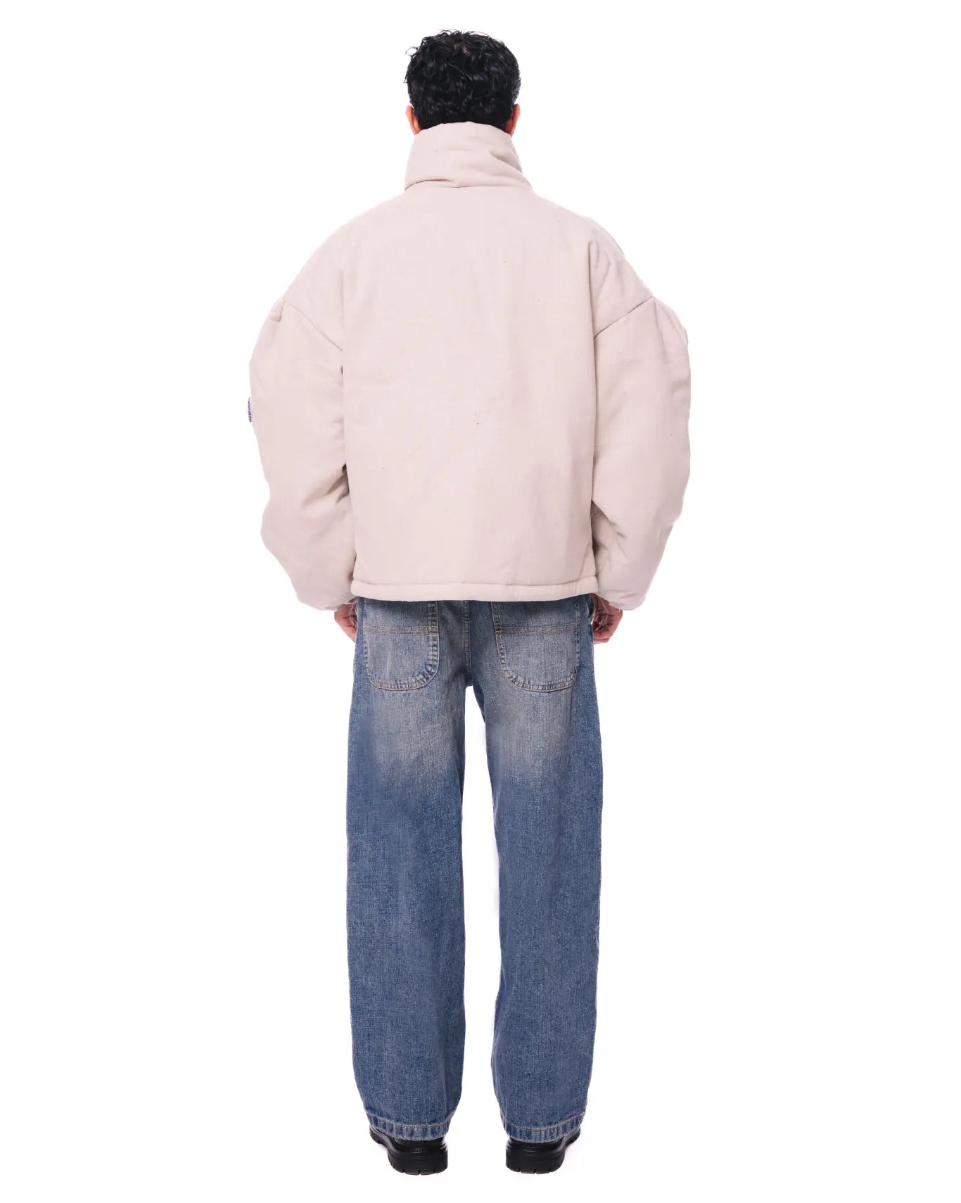 Dreams of Arthur White White Poofy Embroidered Puffer - CULT - haider