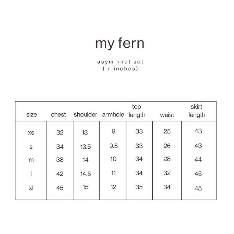 Size Guide for Gold Asym Knot Set